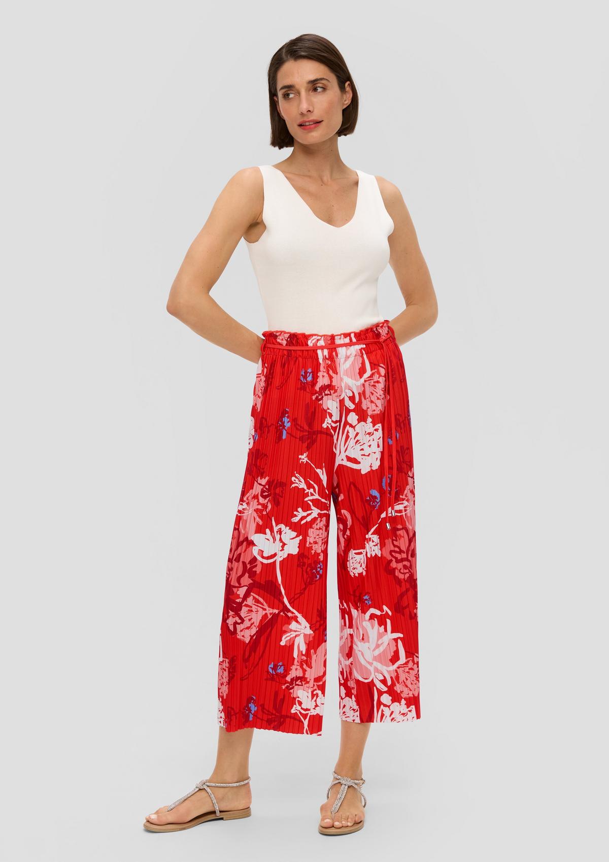 s.Oliver Loose fit: culottes with all-over print