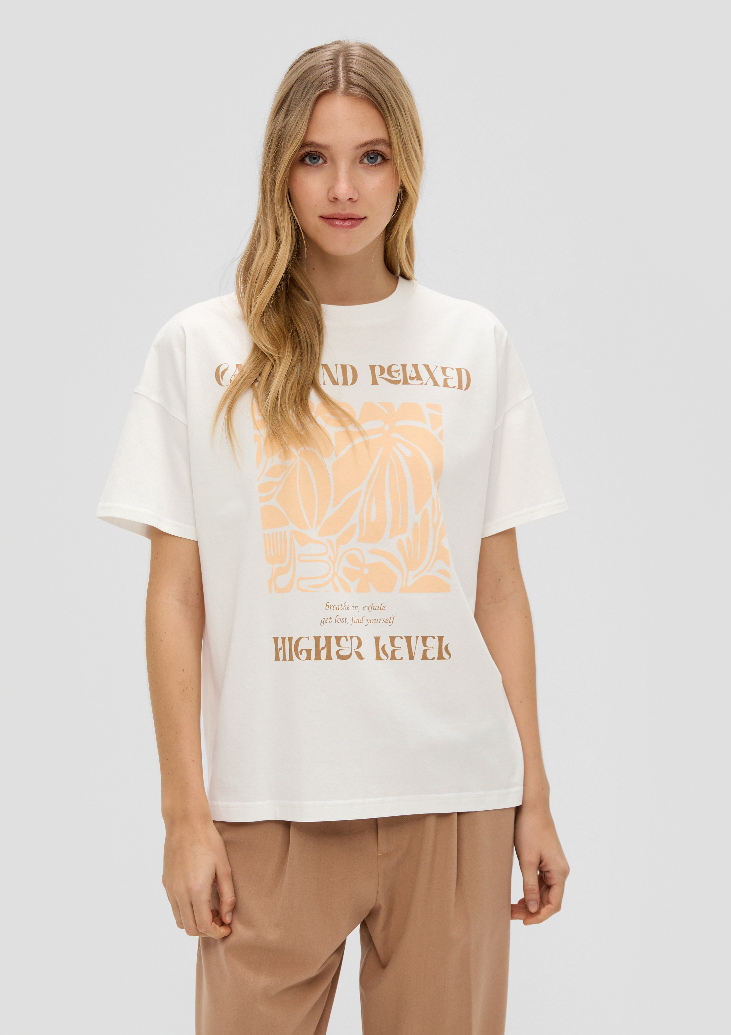 T-Shirt mit Frontprint - creme | s.Oliver 