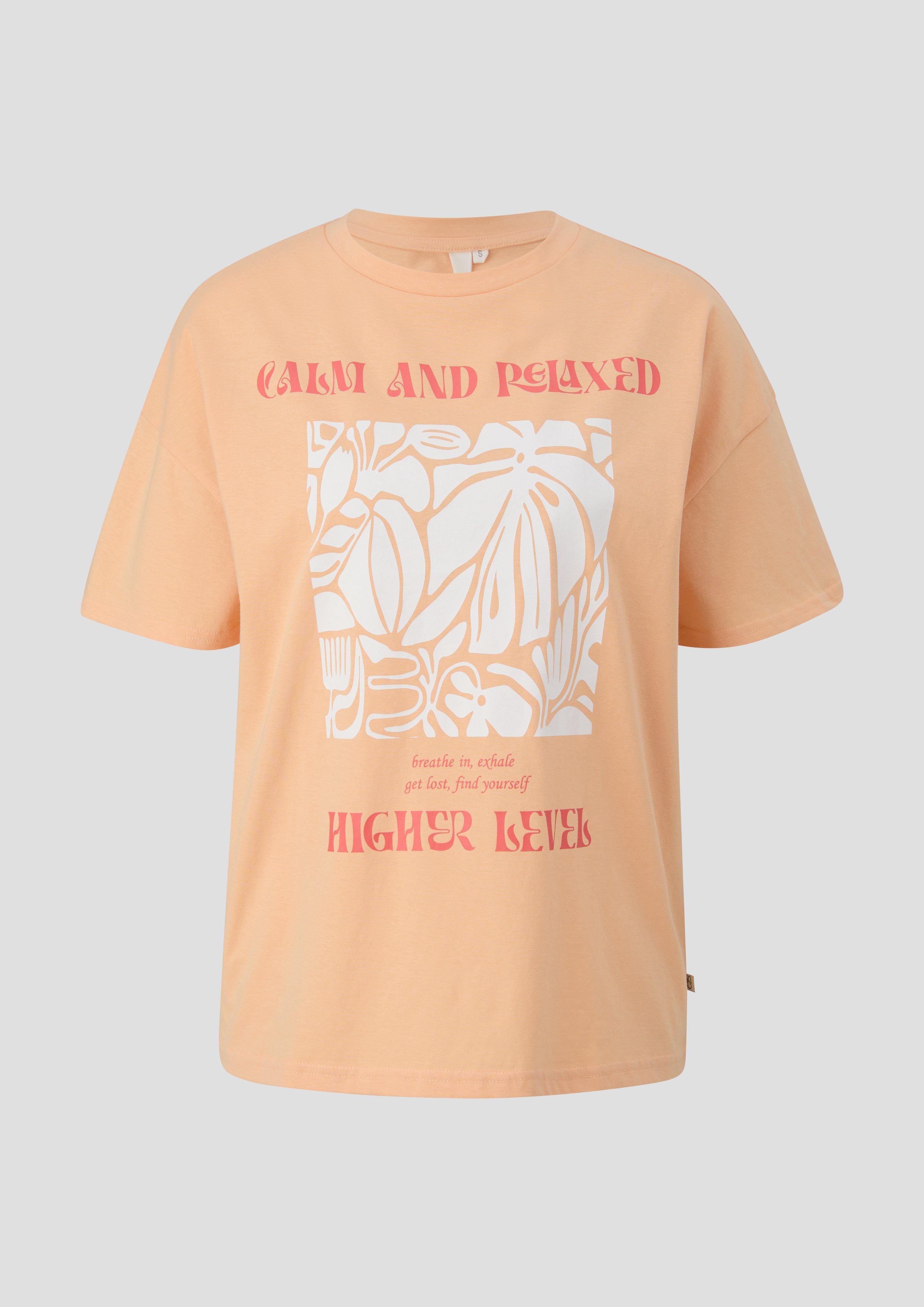 Thumbnail - QS - T-Shirt mit Frontprint, Damen, Orange