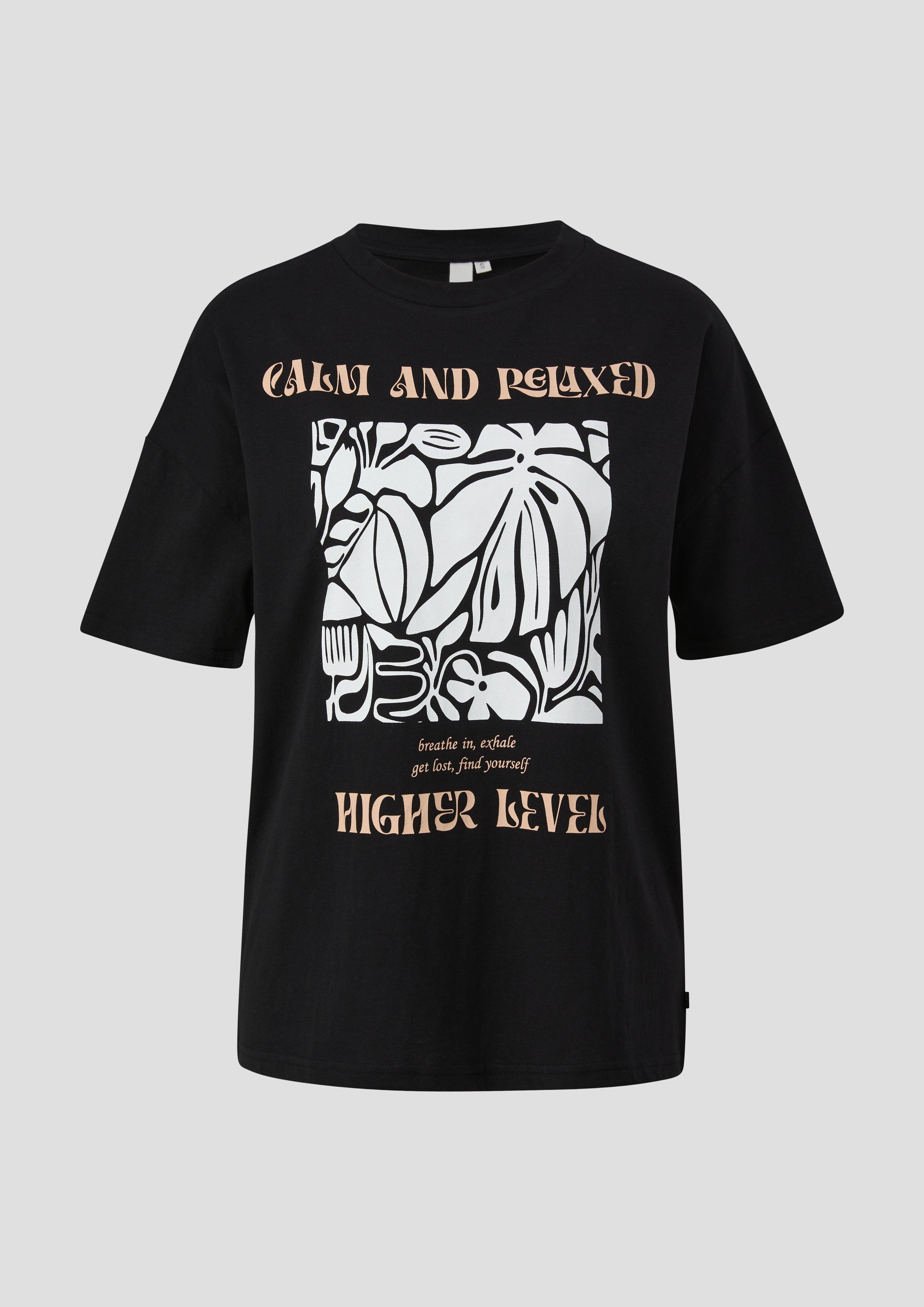 Thumbnail - QS - T-Shirt mit Frontprint, Damen, schwarz