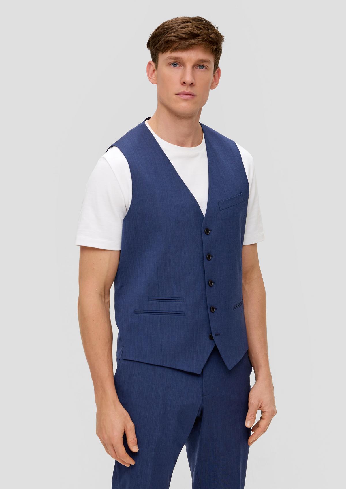 Viscose blend suit waistcoat