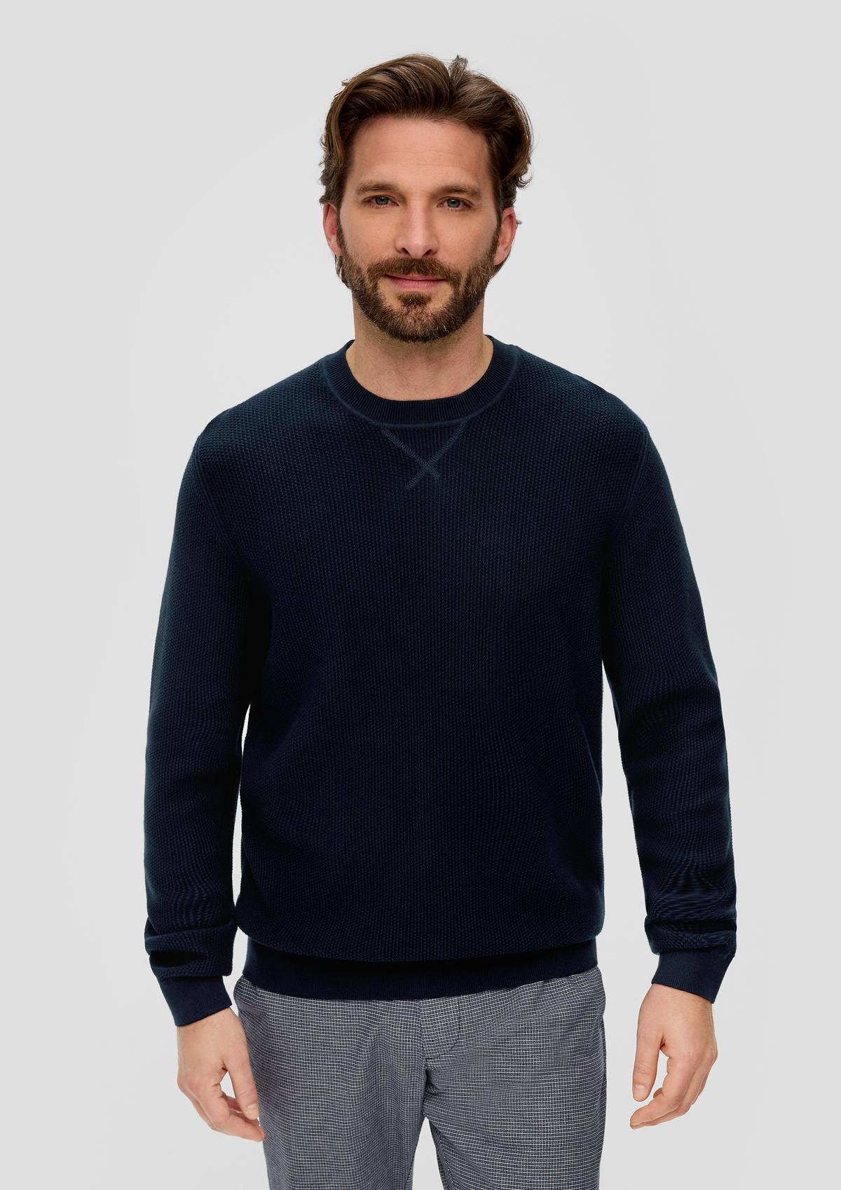 s.Oliver Pletený pulovr se zvlněnými prvky