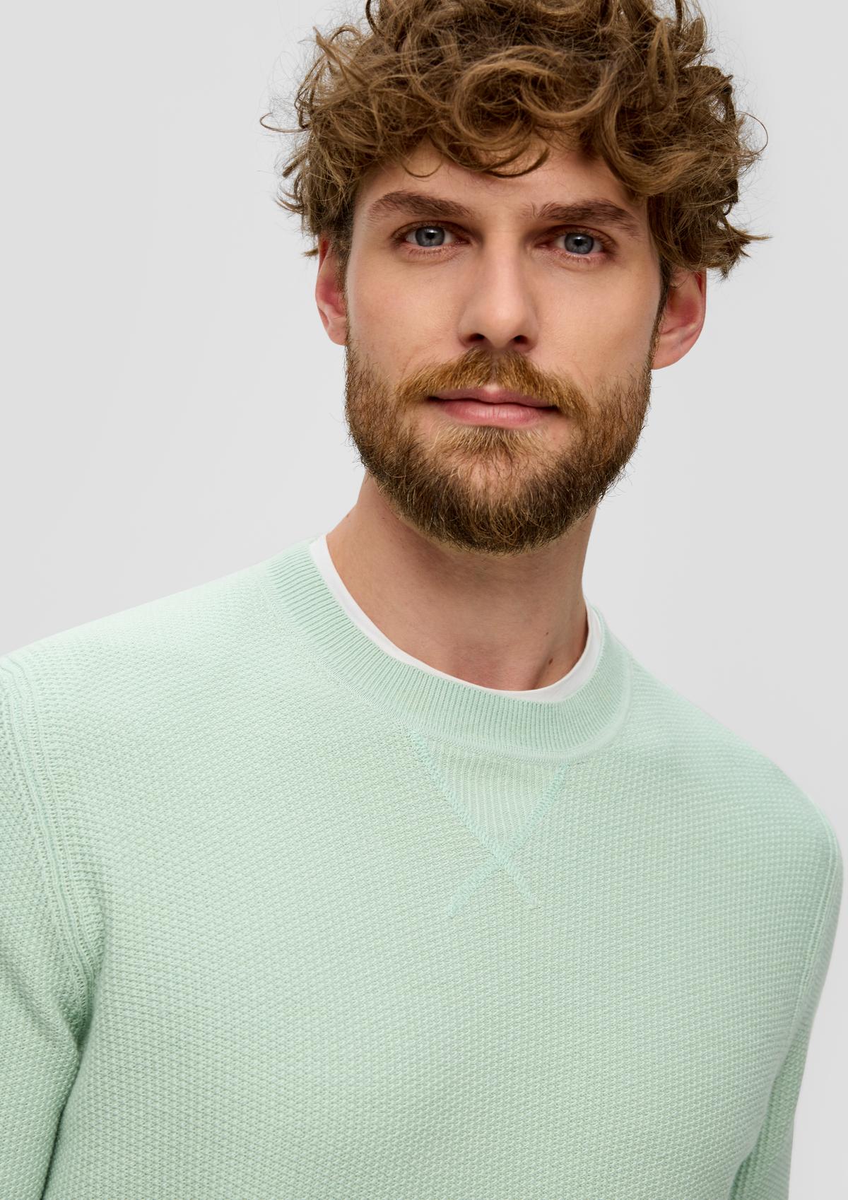 s.Oliver Pleten pulover z rebrastimi elementi