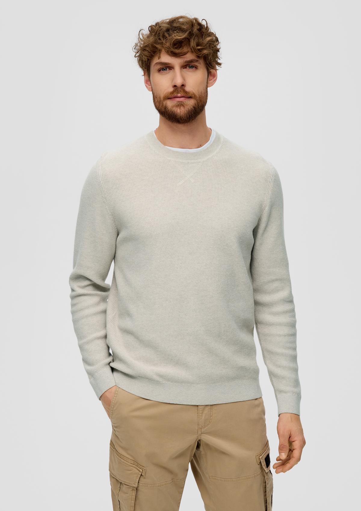 Slim Fit Fine-knit Cotton Sweater - Black - Men
