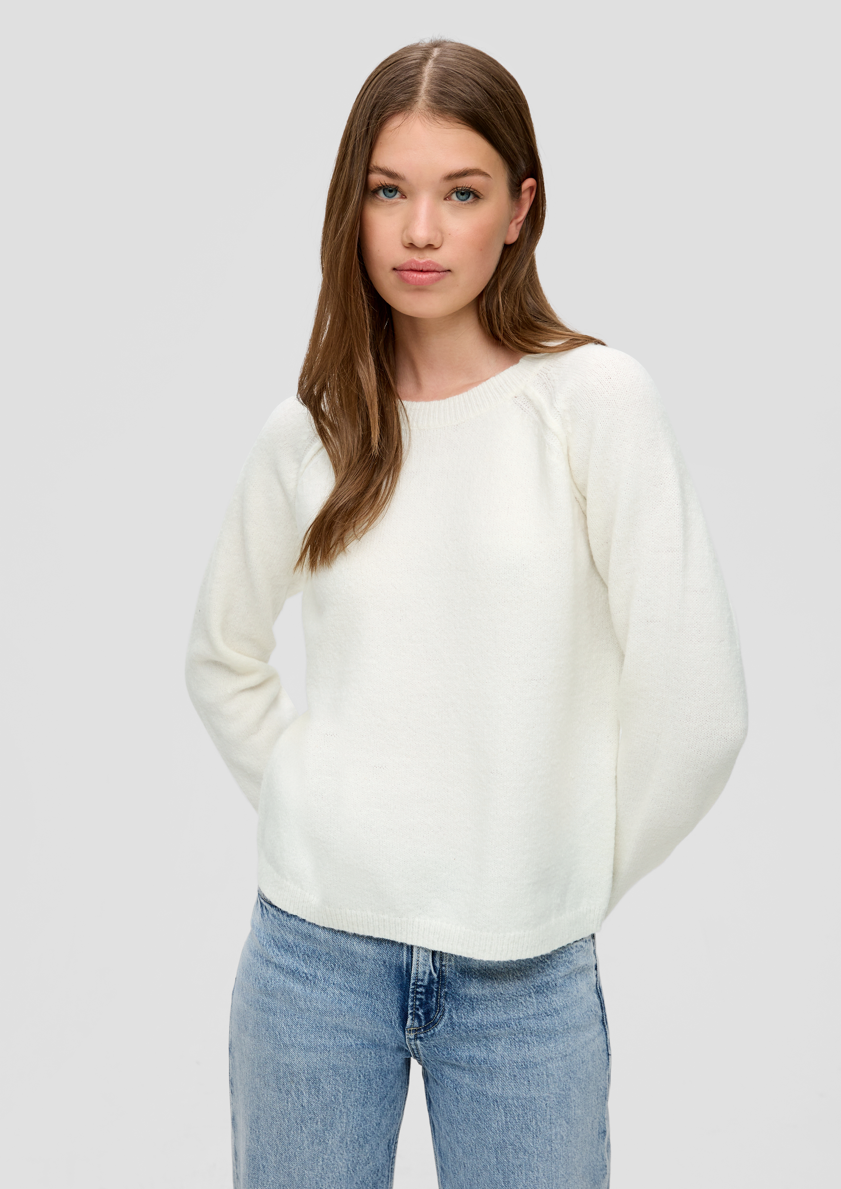 S.Oliver Strickpullover mit Rollsaum