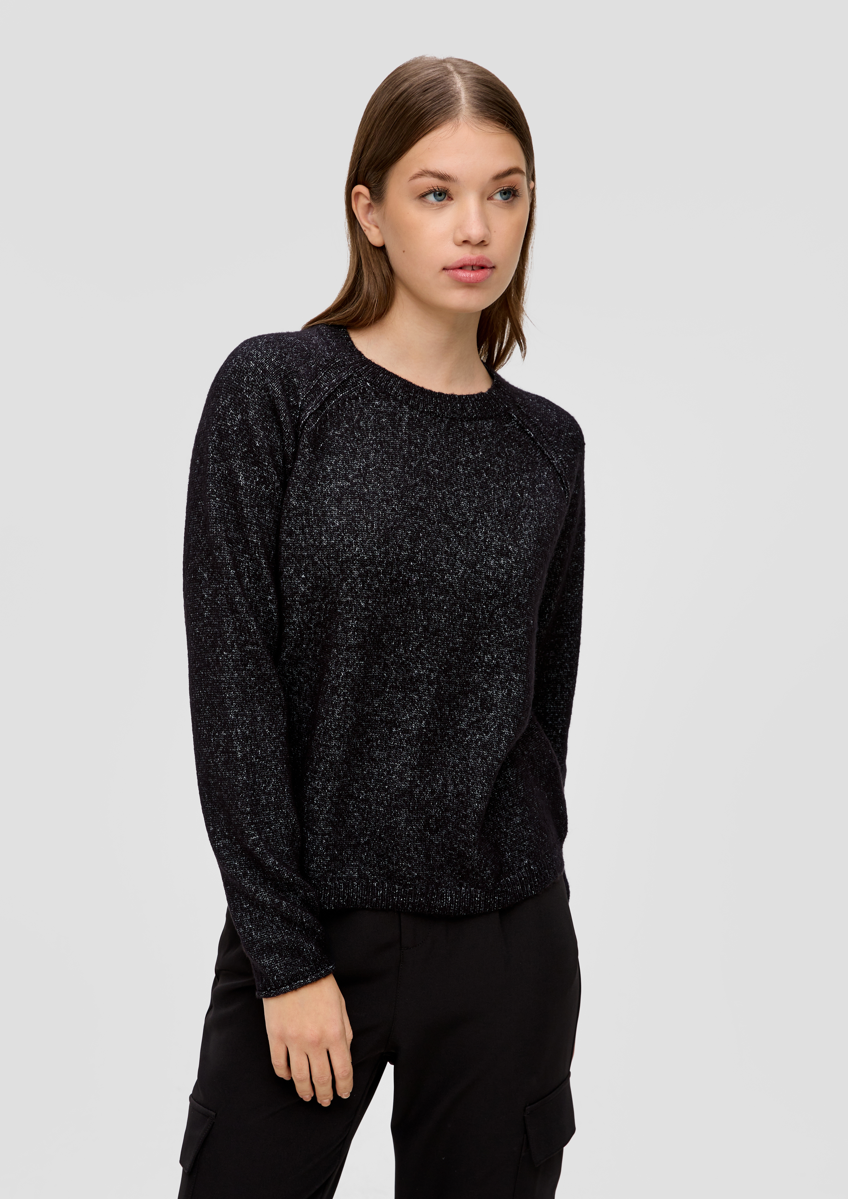 S.Oliver Strickpullover mit Rollsaum