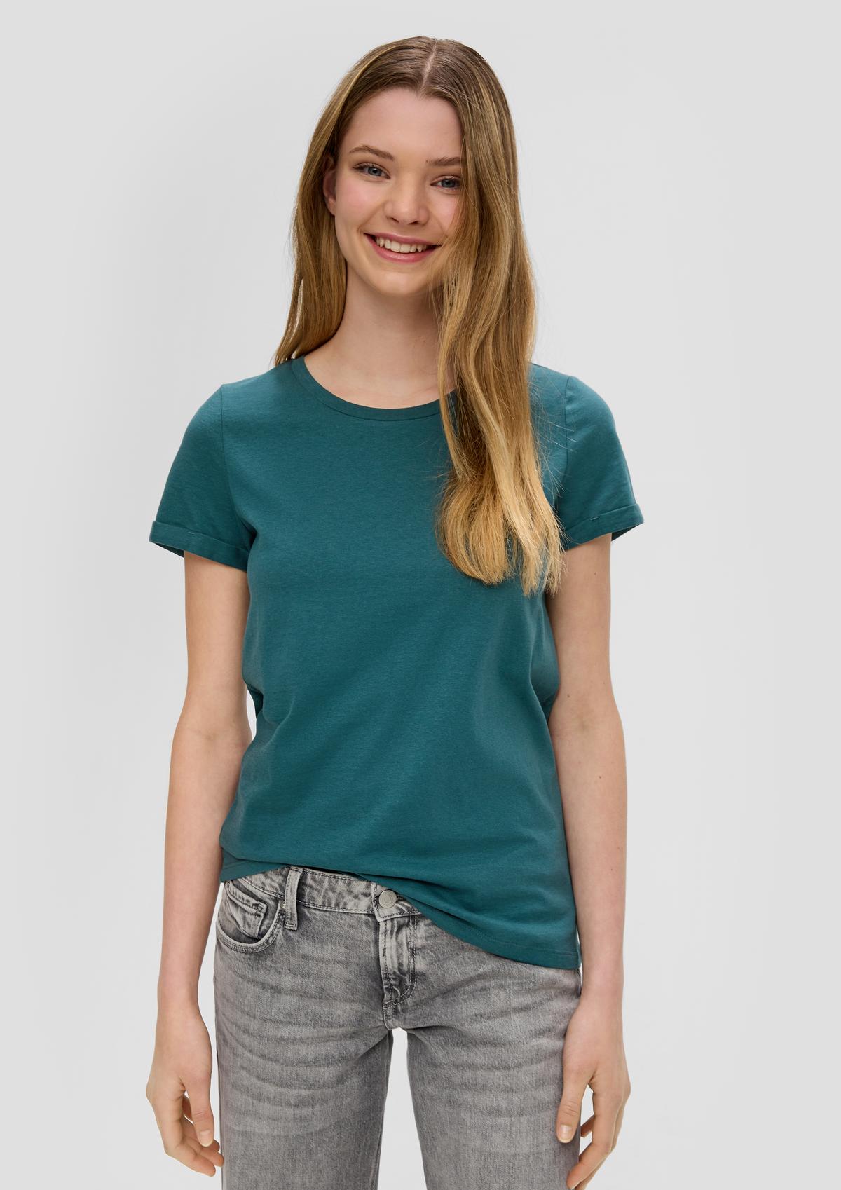 s.Oliver T-shirt with turned-up sleeves
