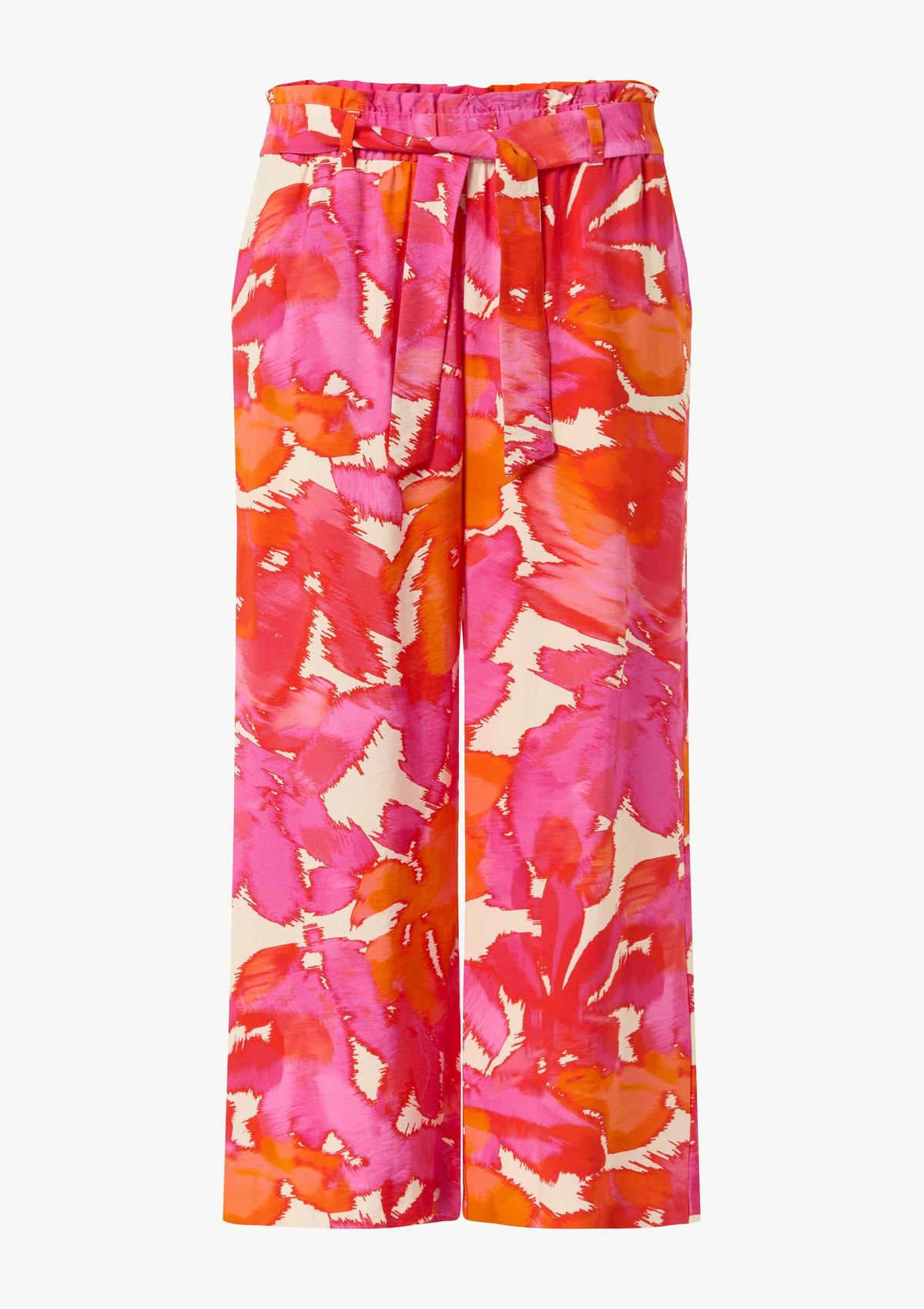 comma Stoffhose mit All-over-Print