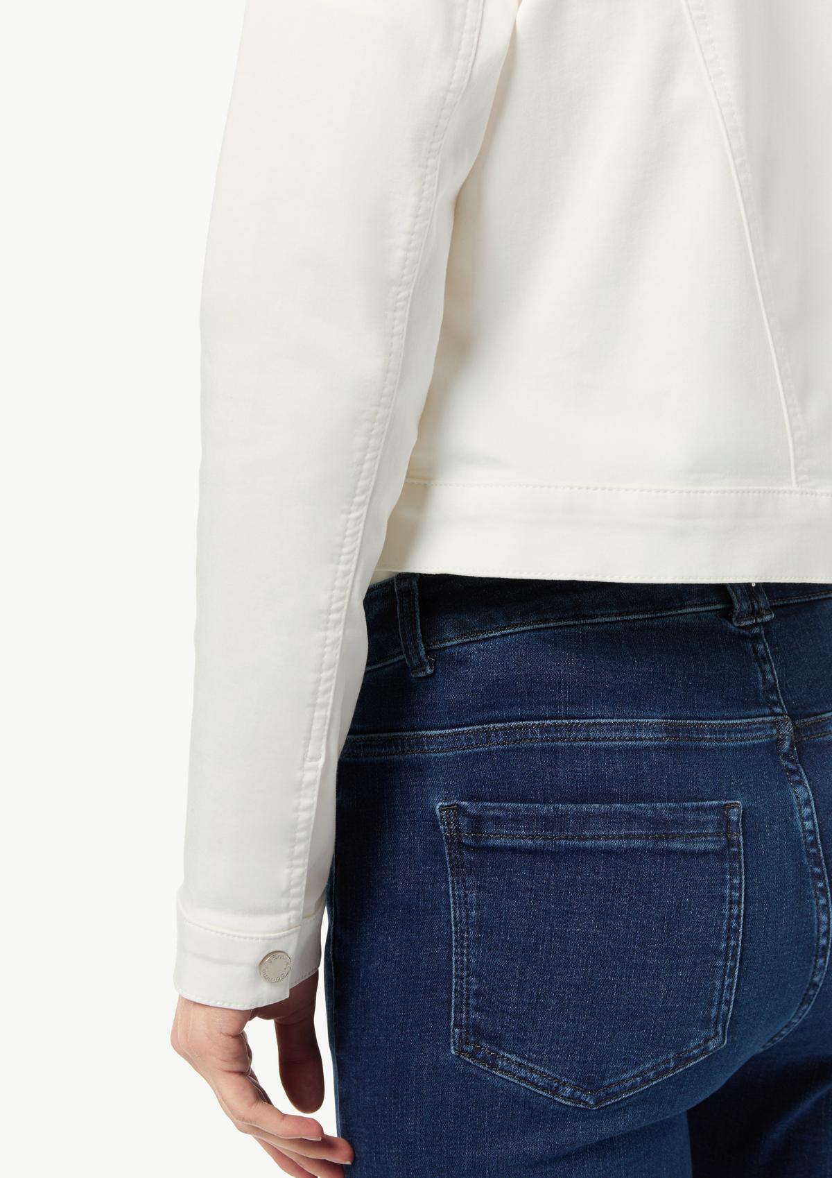 comma Cropped cotton blend denim jacket