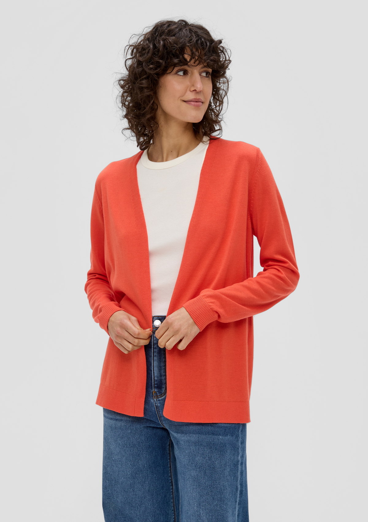 Cardigan Damen S Oliver Strickjacke Rot S Oliver Damen Strickjacke