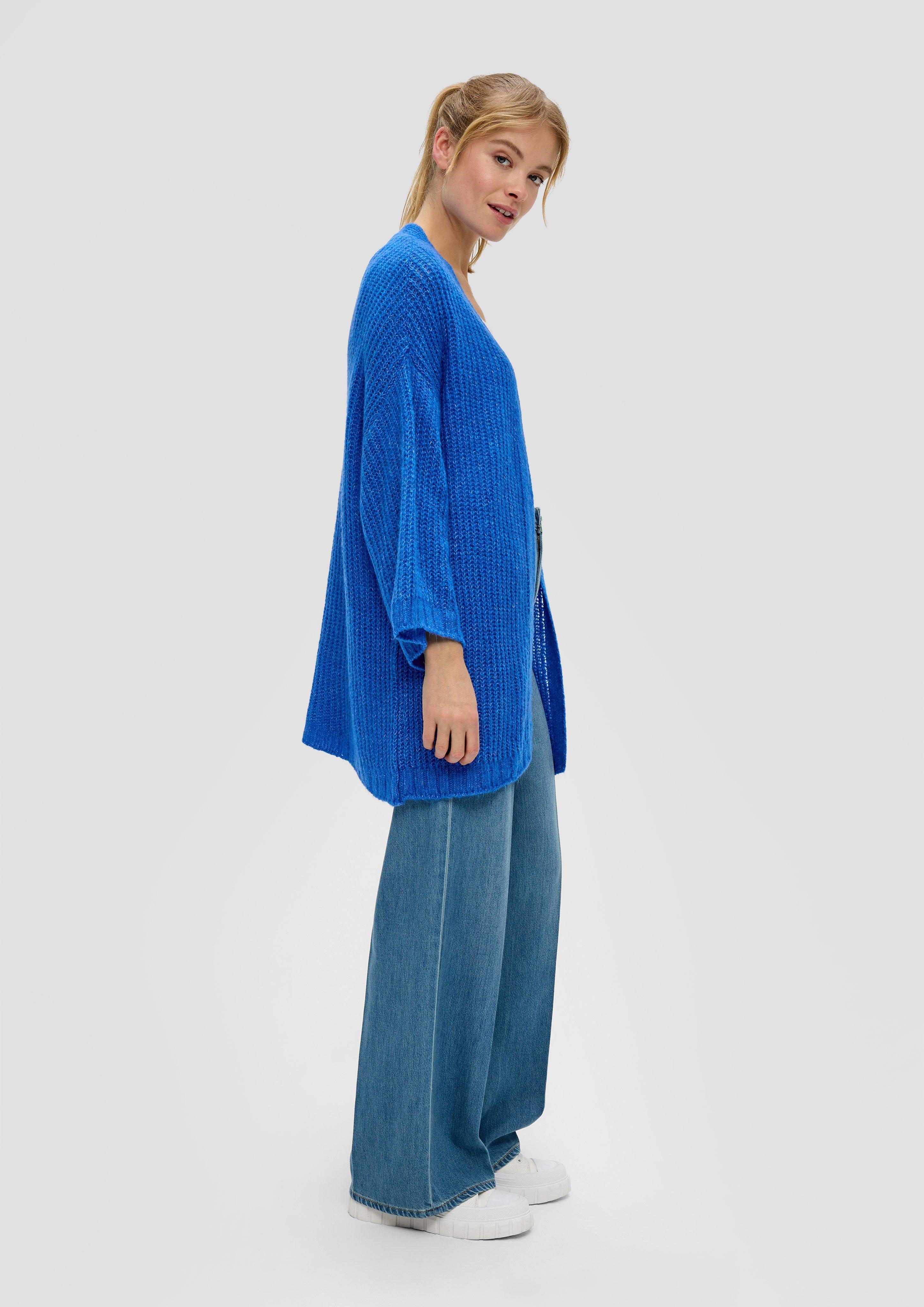 Damen Locker Geschnittener Knopfstrick Cardigan - Stilvolles Karo Design main image 0
