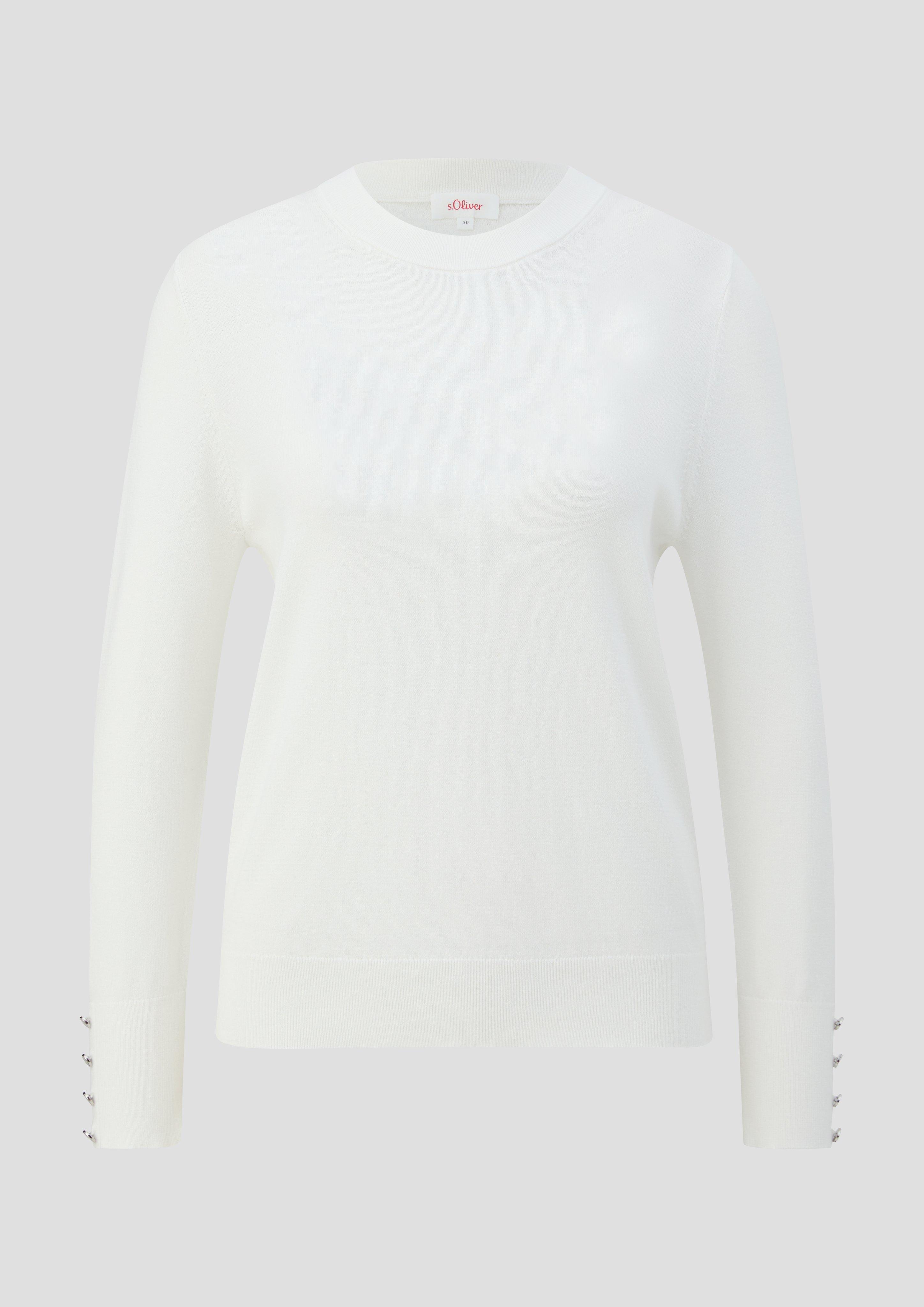 s.Oliver - Strickpullover aus Viskosemix, Damen, creme