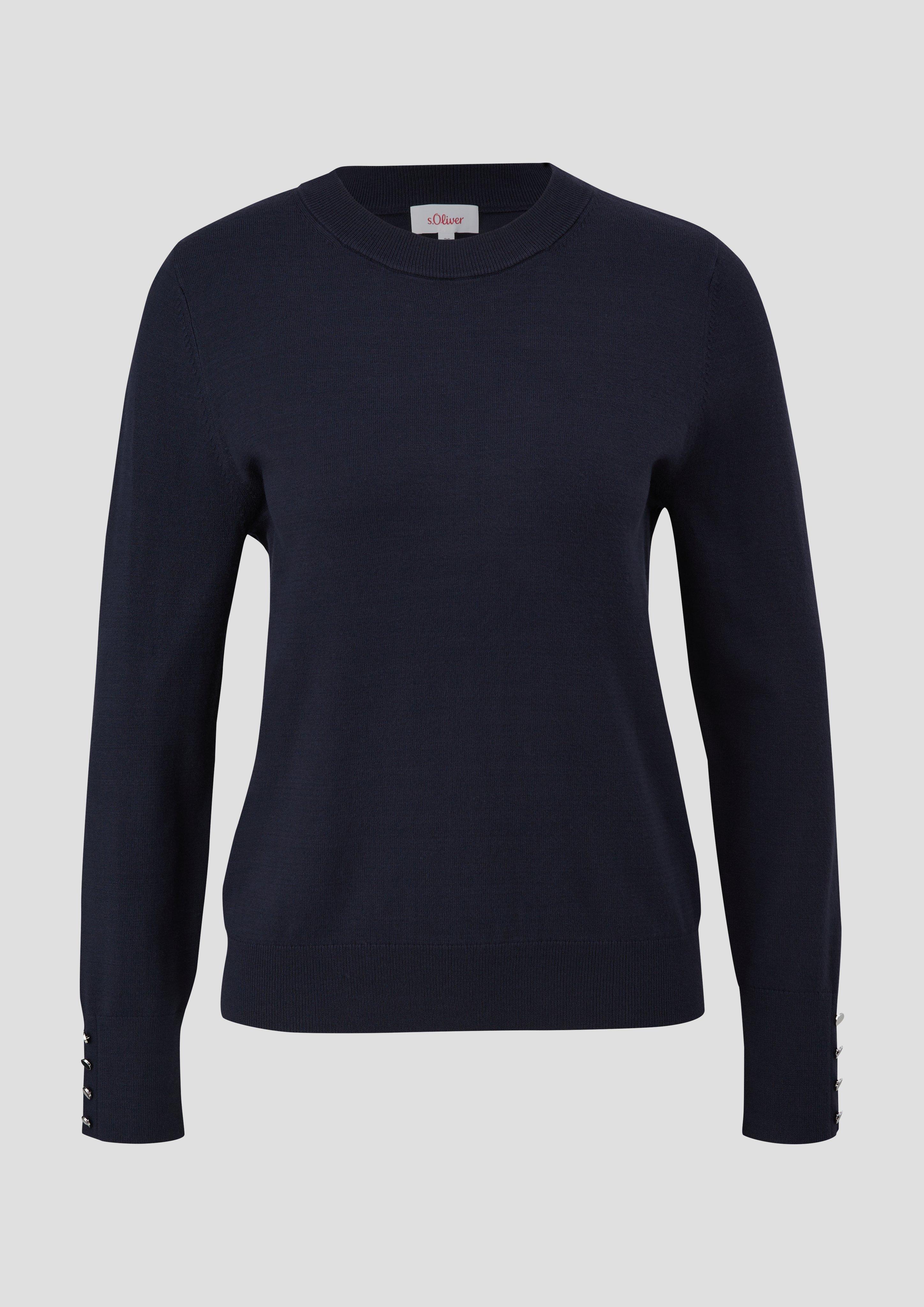 s.Oliver - Strickpullover aus Viskosemix, Damen, blau