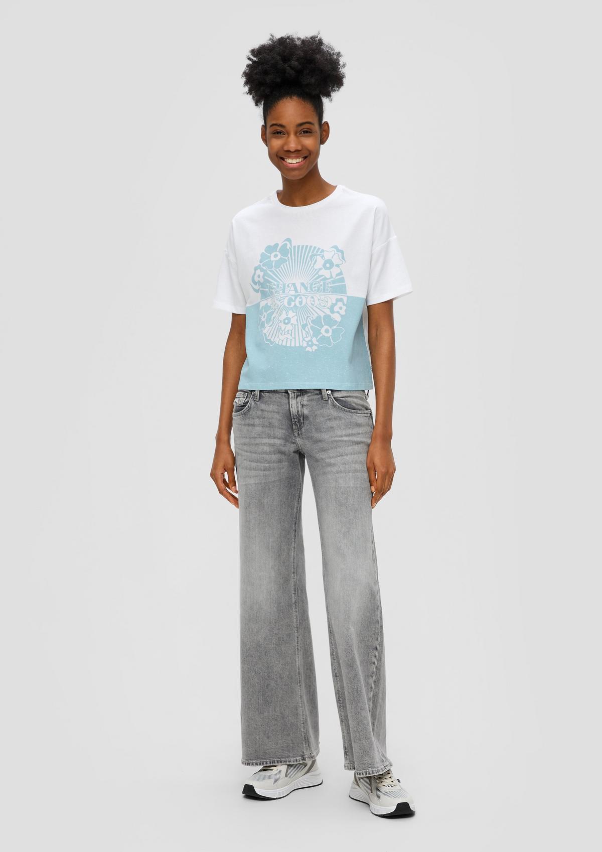 s.Oliver Cropped cotton T-shirt in a loose fit