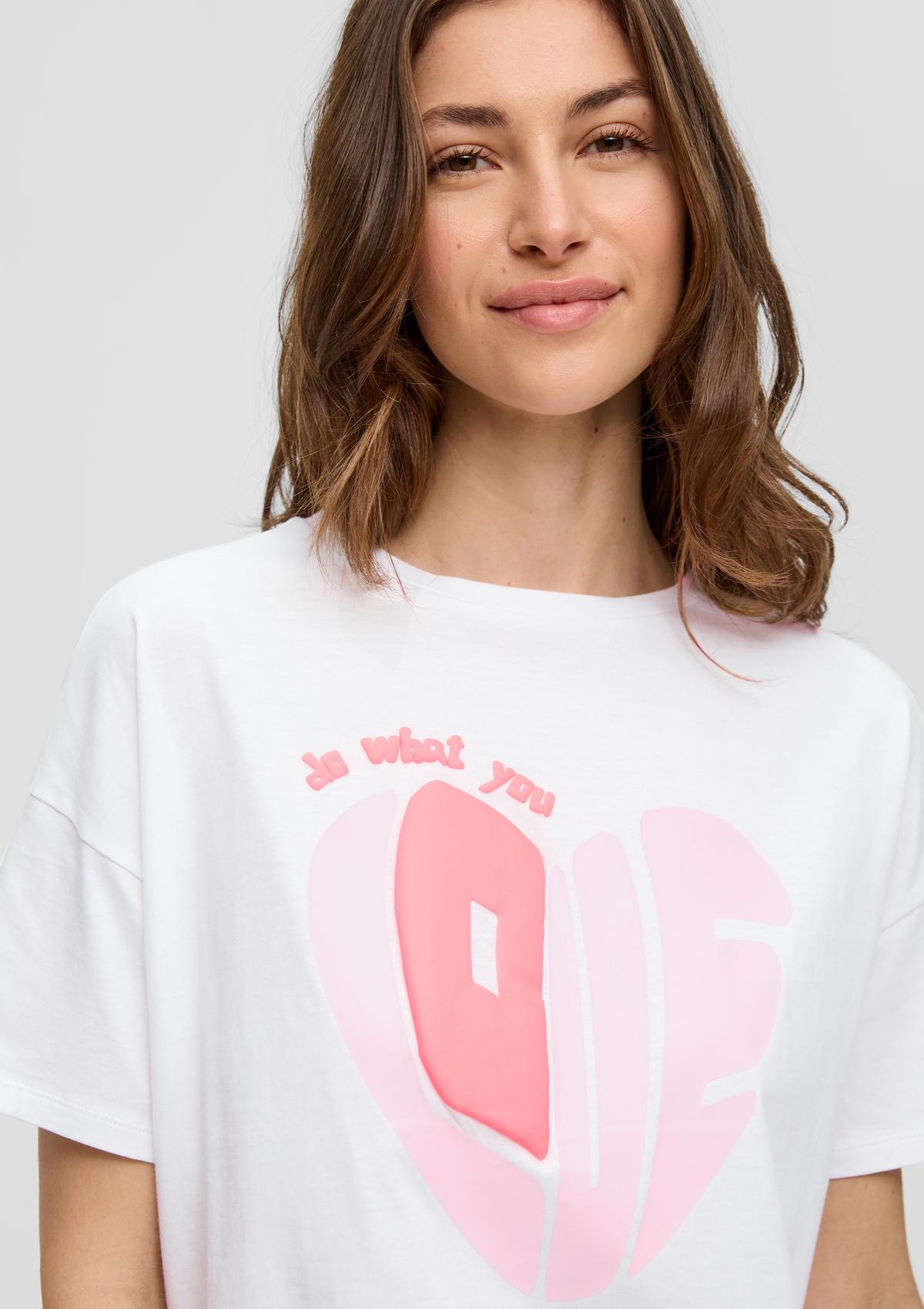 s.Oliver T-shirt met reliëfprint