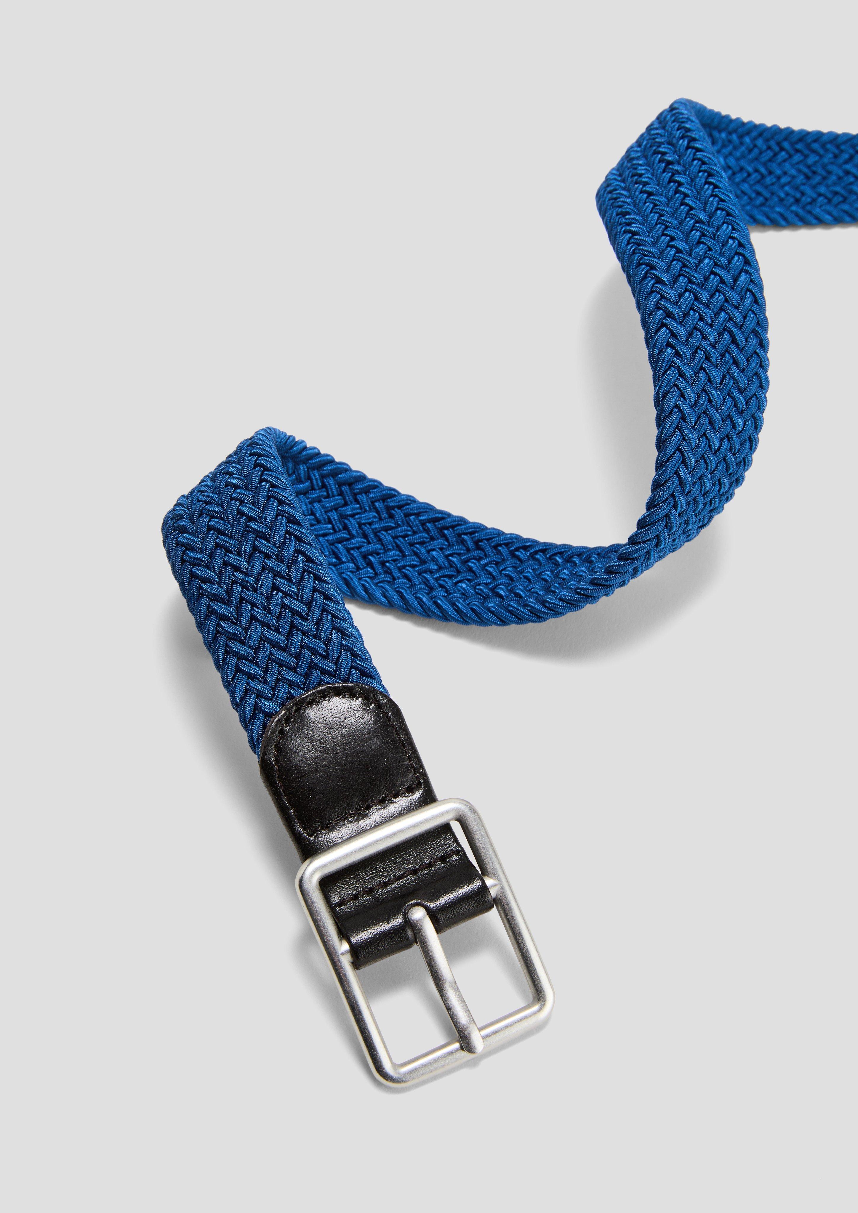 s.Oliver Geflochtener Gürtel mit Echtleder-Details