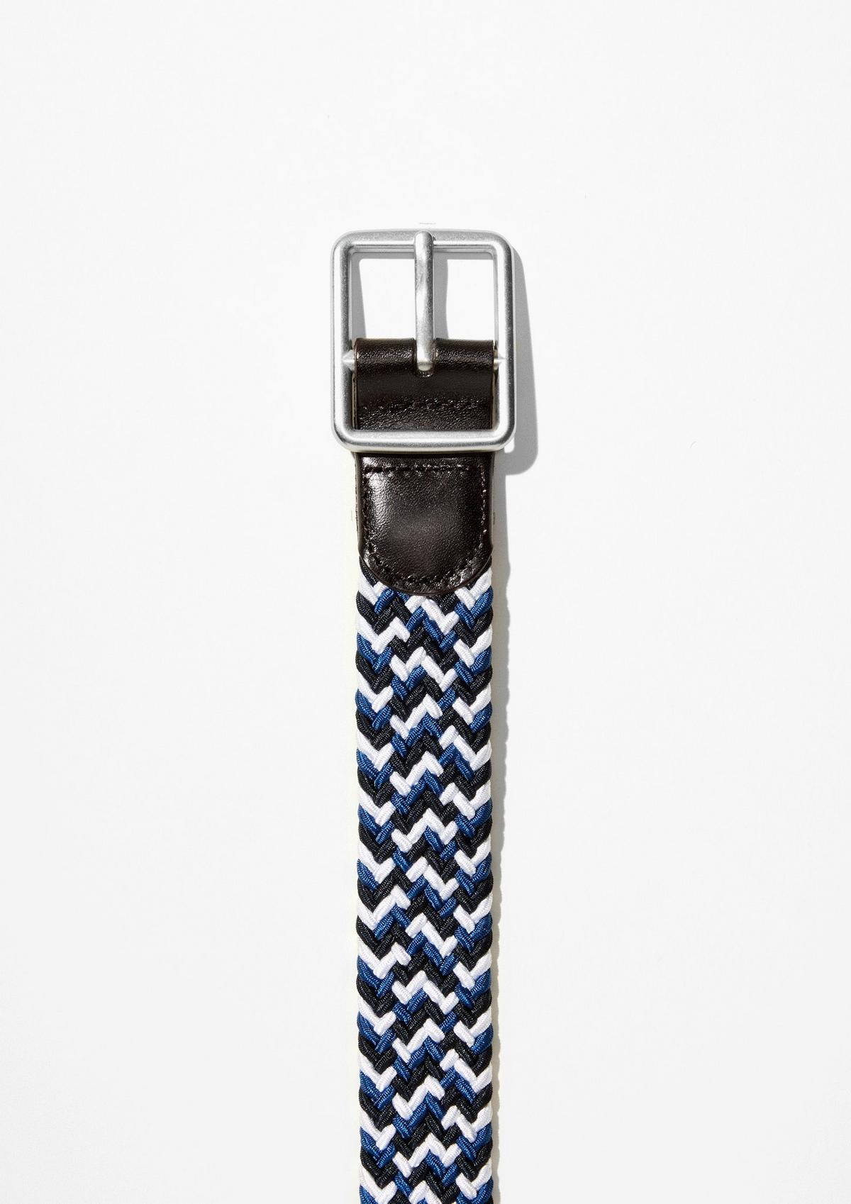 s.Oliver Braided belt with genuine leather details