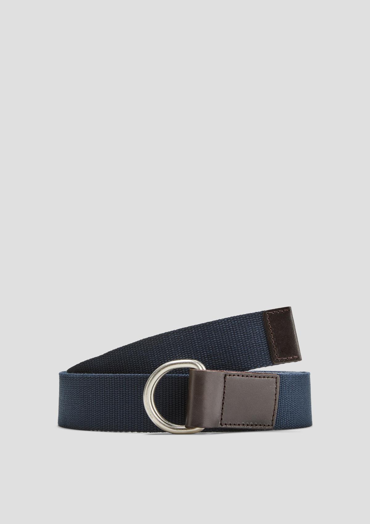 s.Oliver Canvas belt with a double D-ring buckle