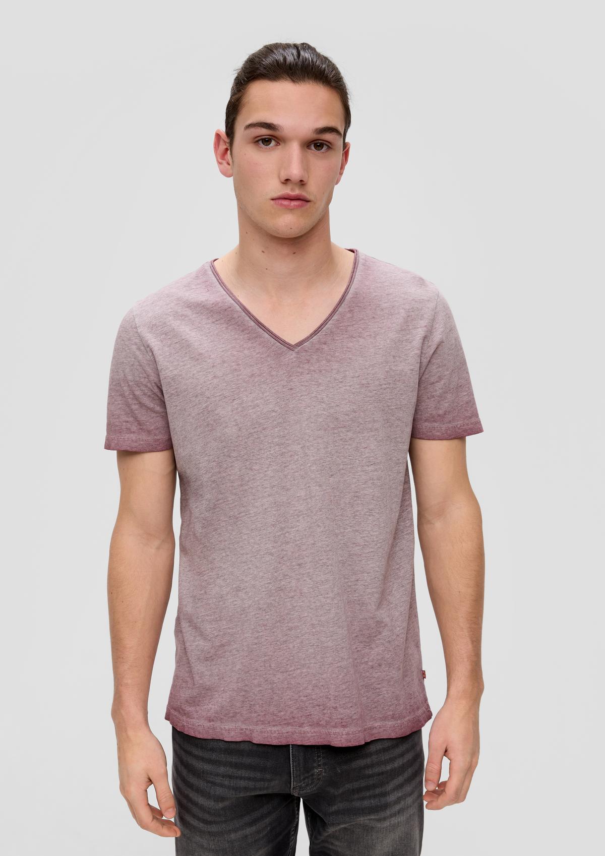 s.Oliver T-shirt chiné en coton mélangé