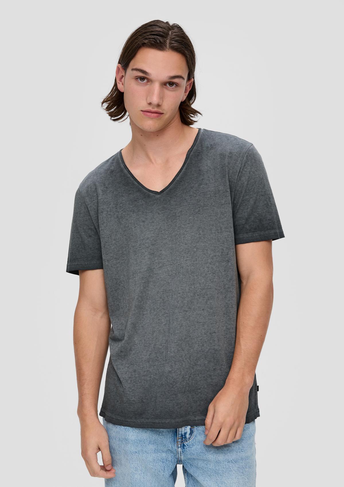 s.Oliver T-shirt chiné en coton mélangé
