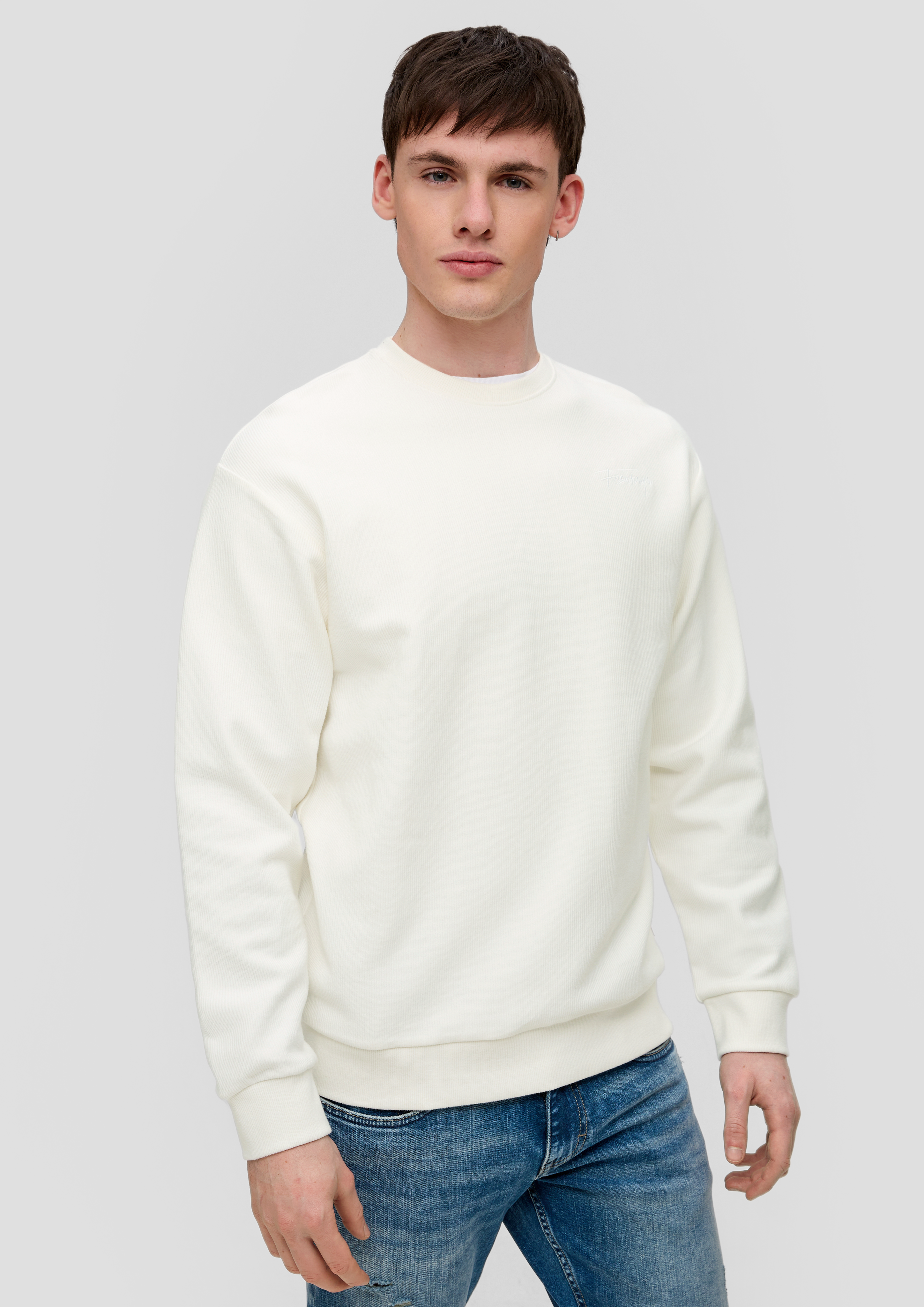 S.Oliver Sweatshirt mit Rippstruktur