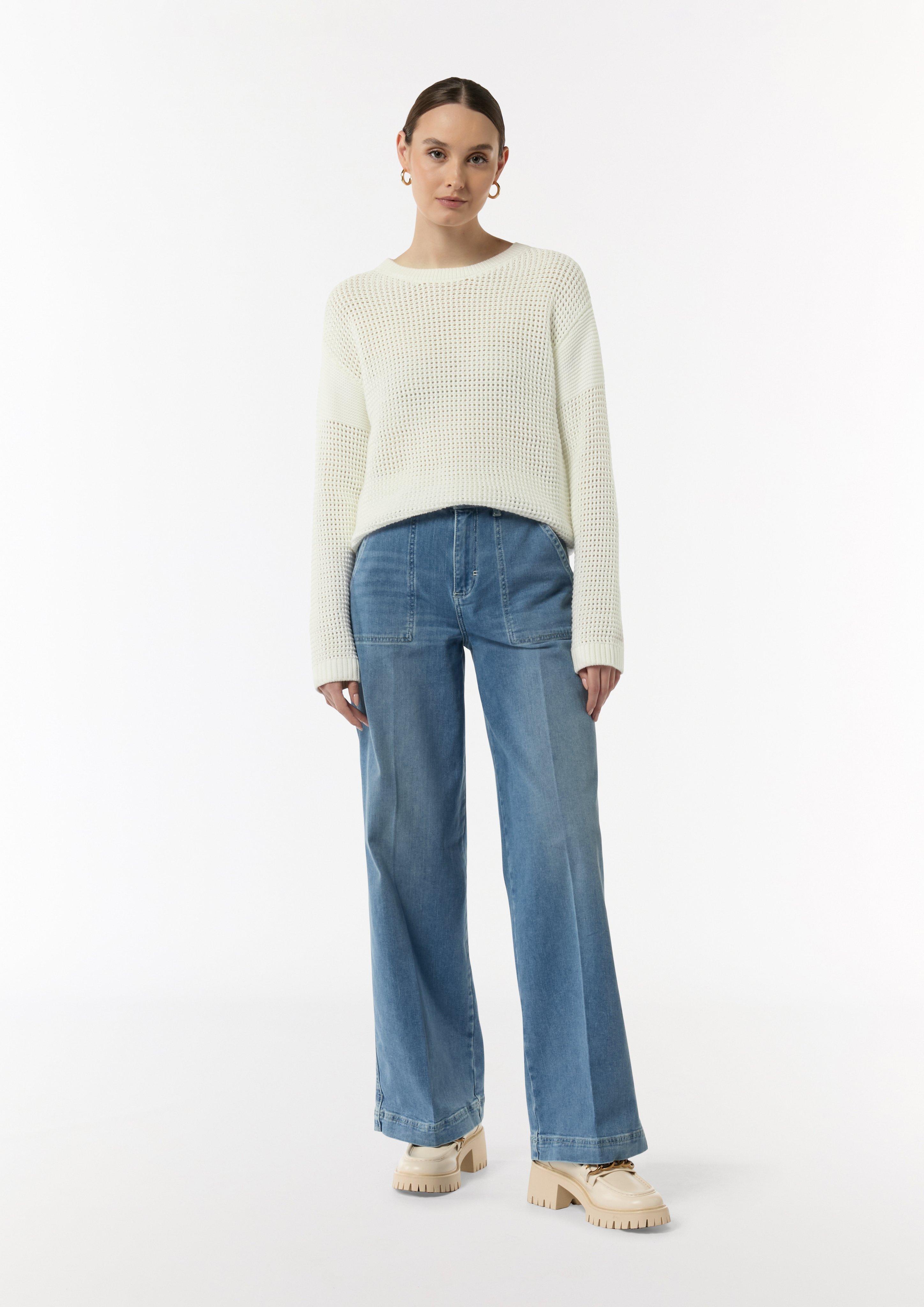 Openwork jumper - white | Comma