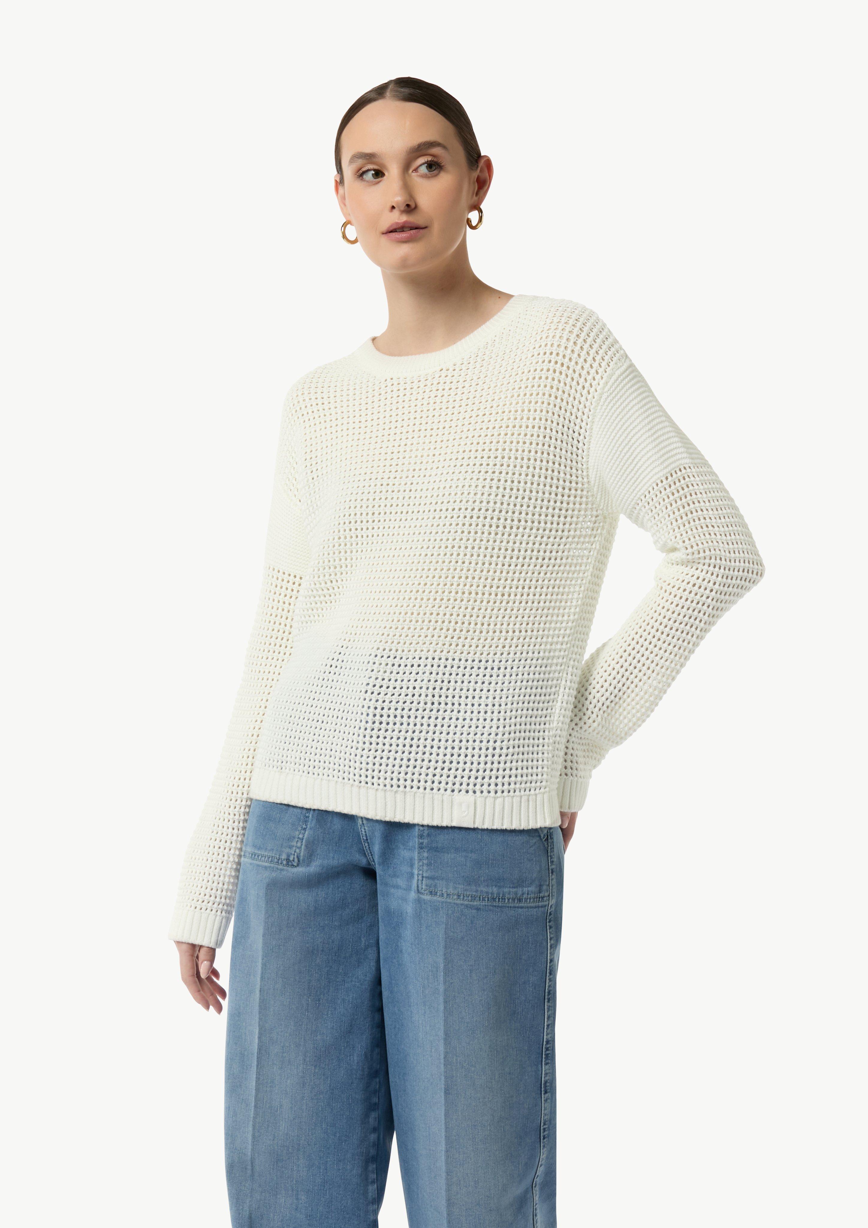 Openwork jumper - white | Comma