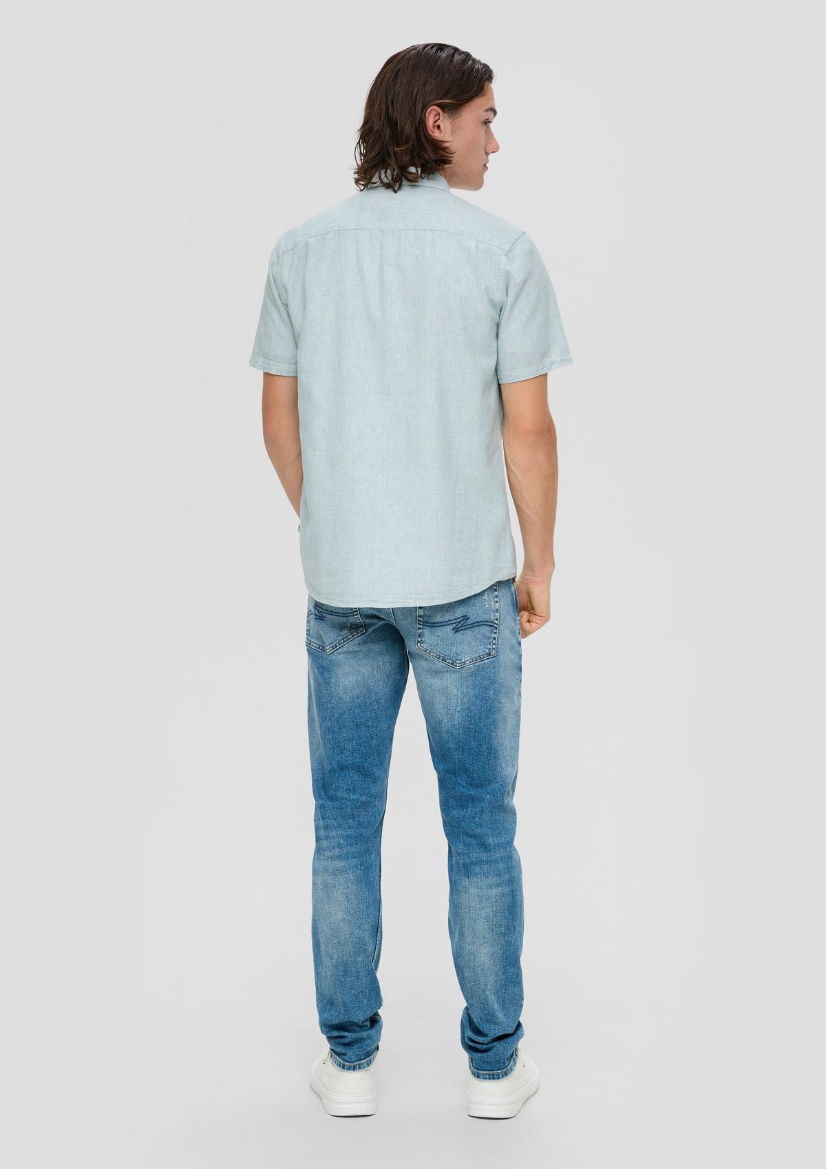 s.Oliver Slim fit: linen blend shirt