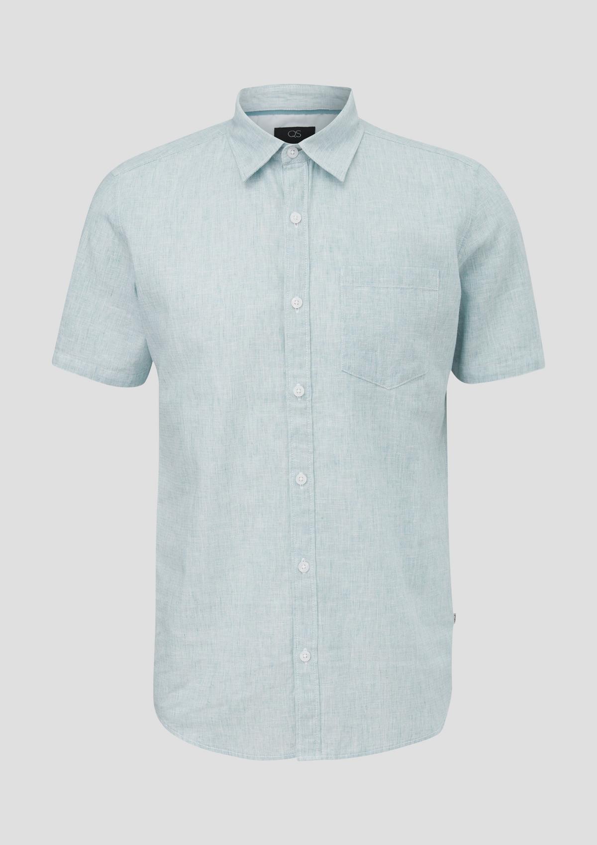 s.Oliver Slim: Hemd aus Leinenmix