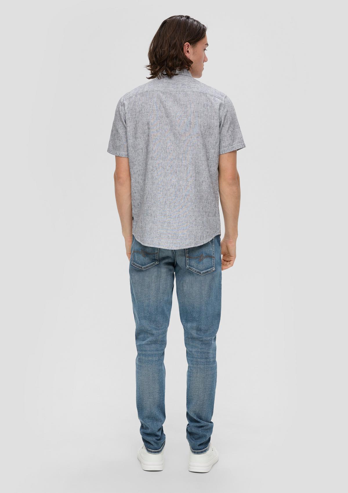 s.Oliver Slim: Hemd aus Leinenmix