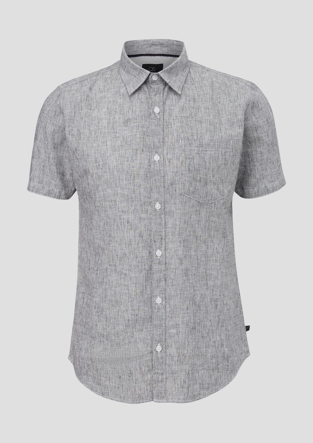 s.Oliver Slim: overhemd van een linnenmix