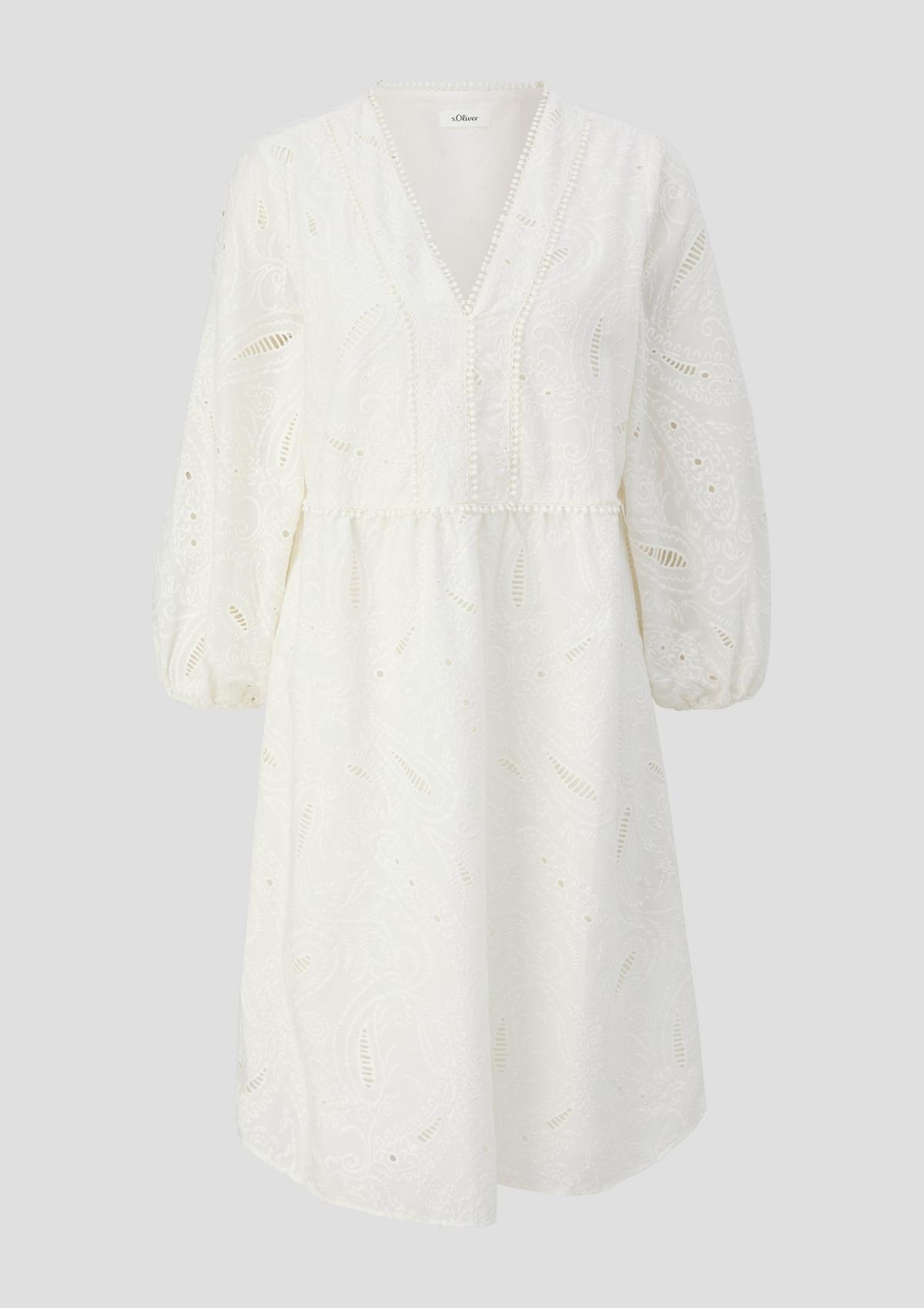 s.Oliver Robe en coton et broderie anglaise