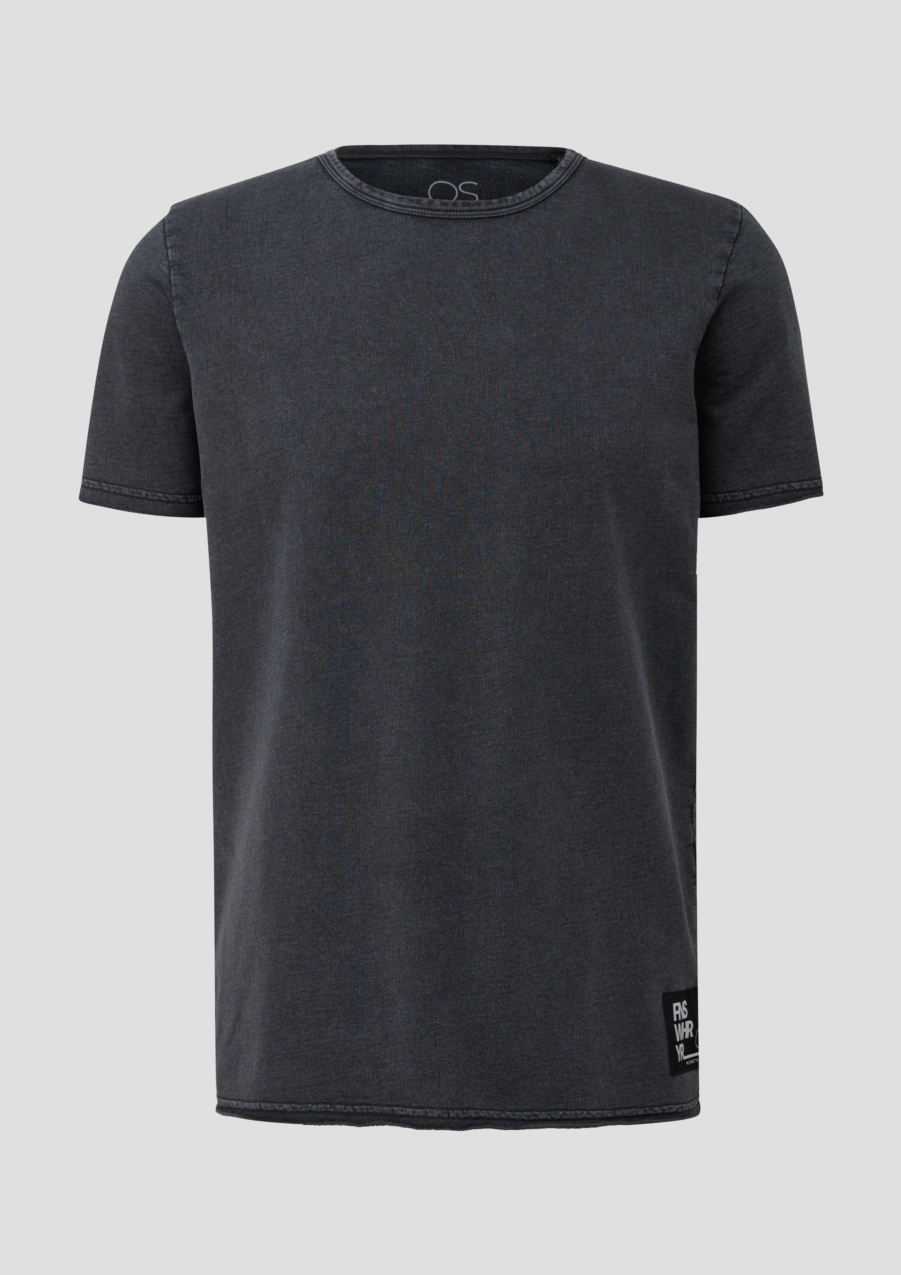 QS - T-Shirt im Garment Dye, Herren, grau