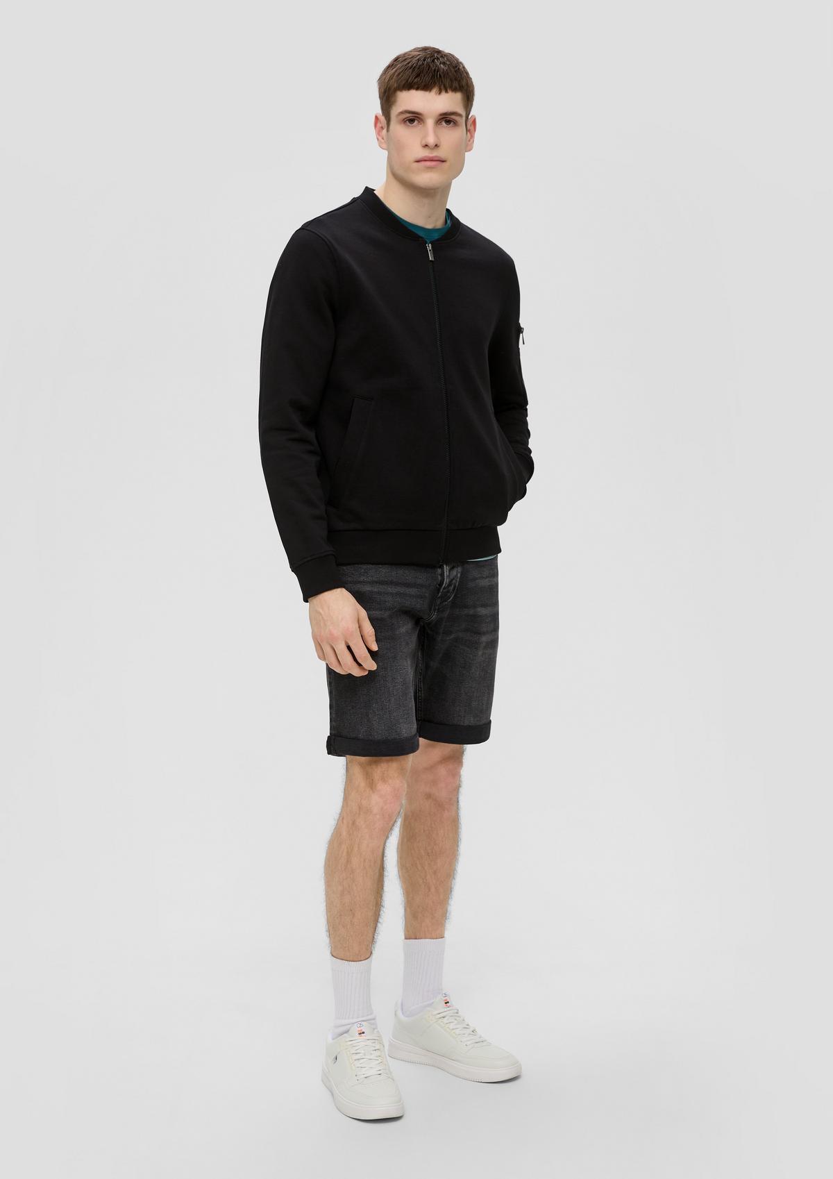 s.Oliver Sweatshirt-Jacke mit Ärmeltasche