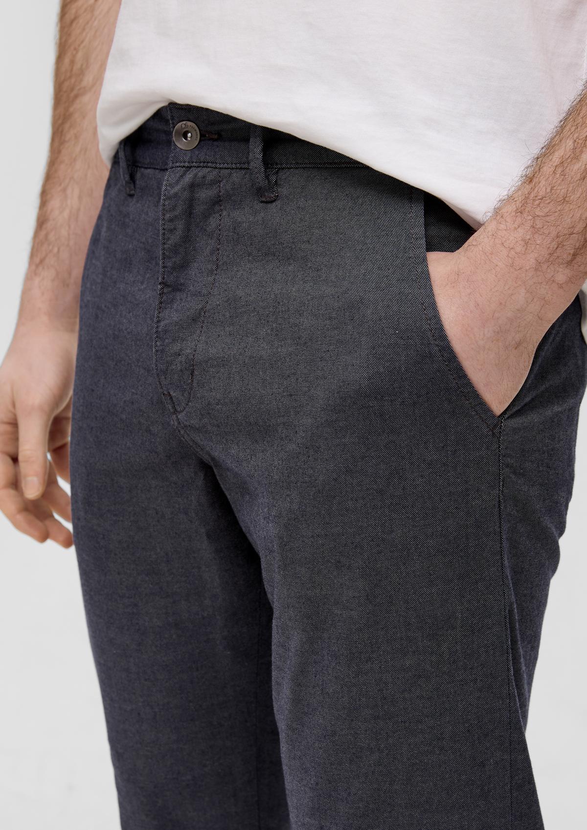 s.Oliver Rick : pantalon à la texture armurée