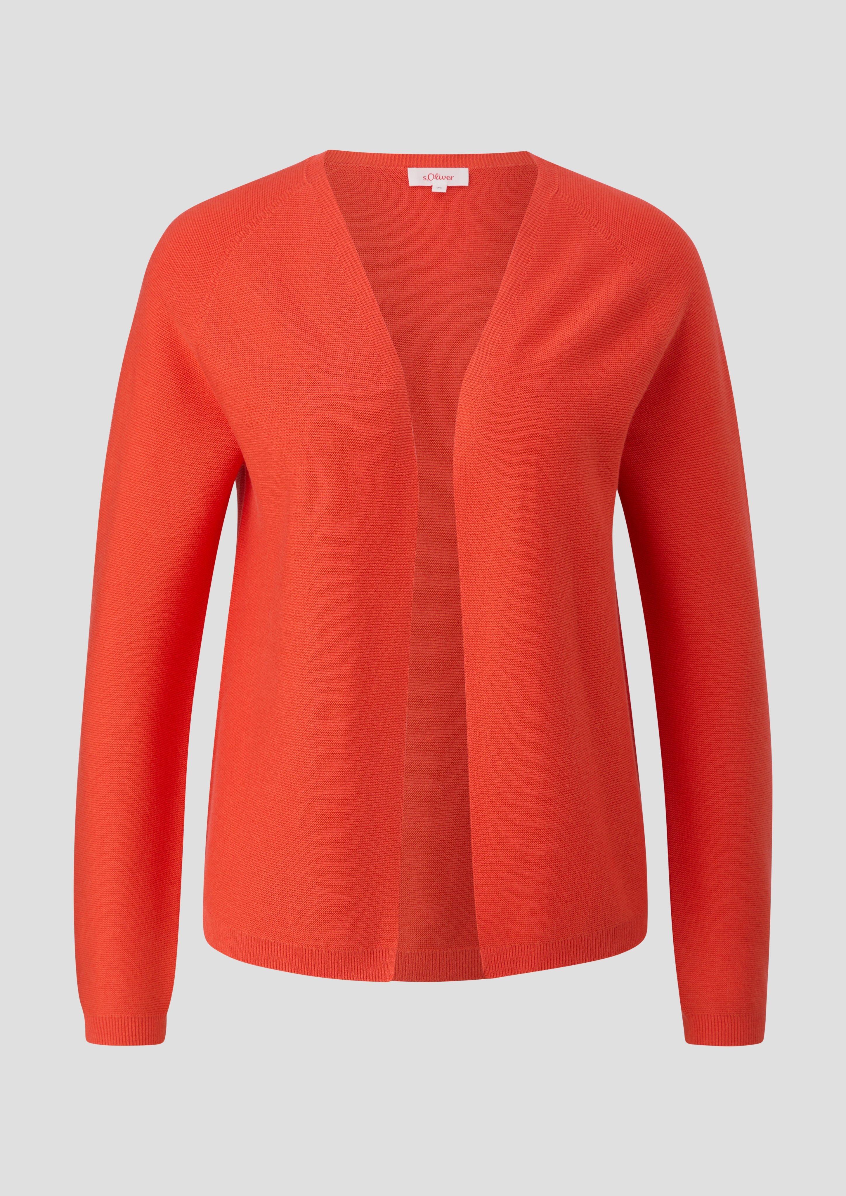 s.Oliver - Strickjacke aus Viskosemix, Damen, Orange