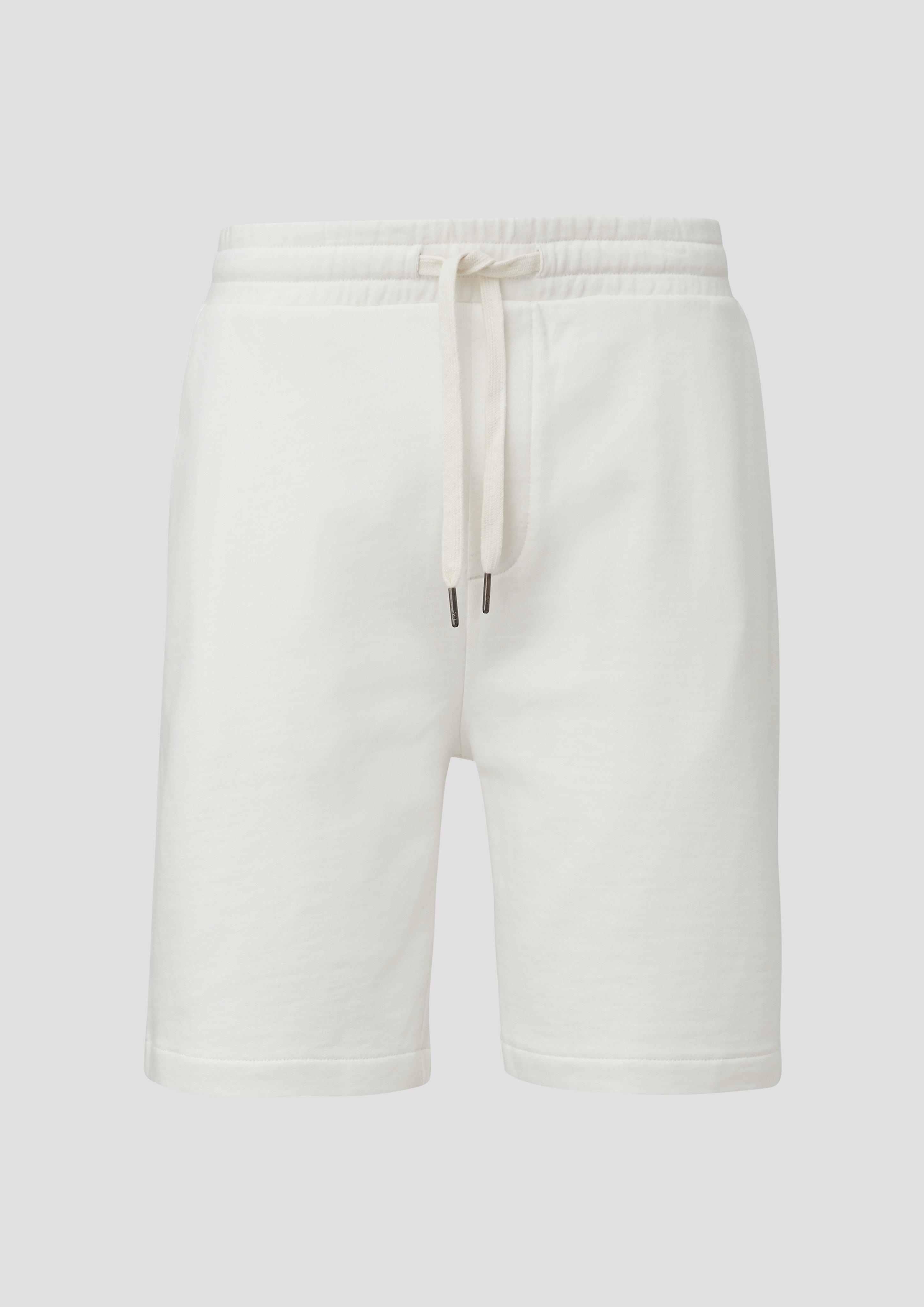 QS - Regular: Sweat-Shorts mit Tunnelzug, Herren, weiß