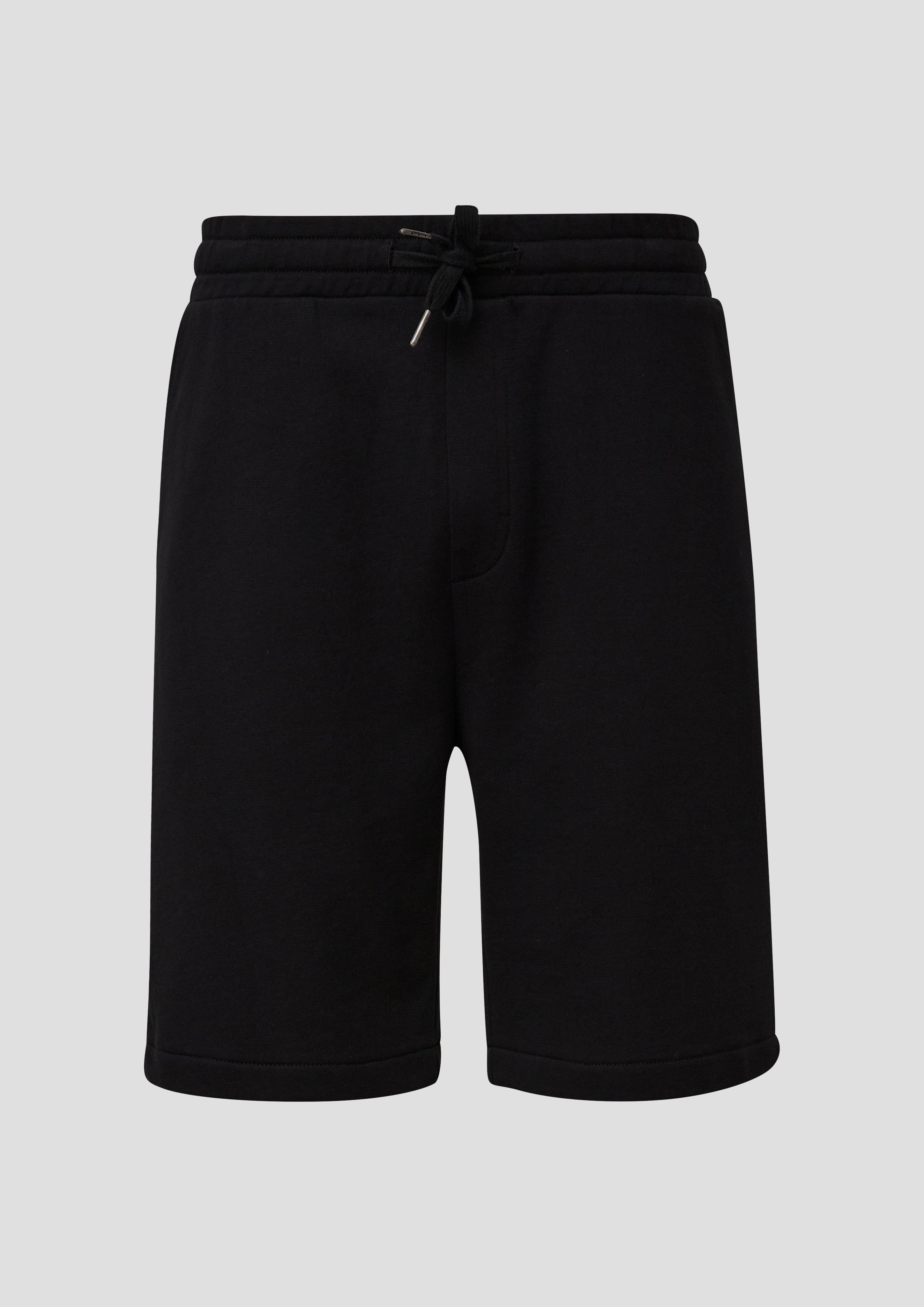 QS - Regular: Sweat-Shorts mit Tunnelzug, Herren, schwarz