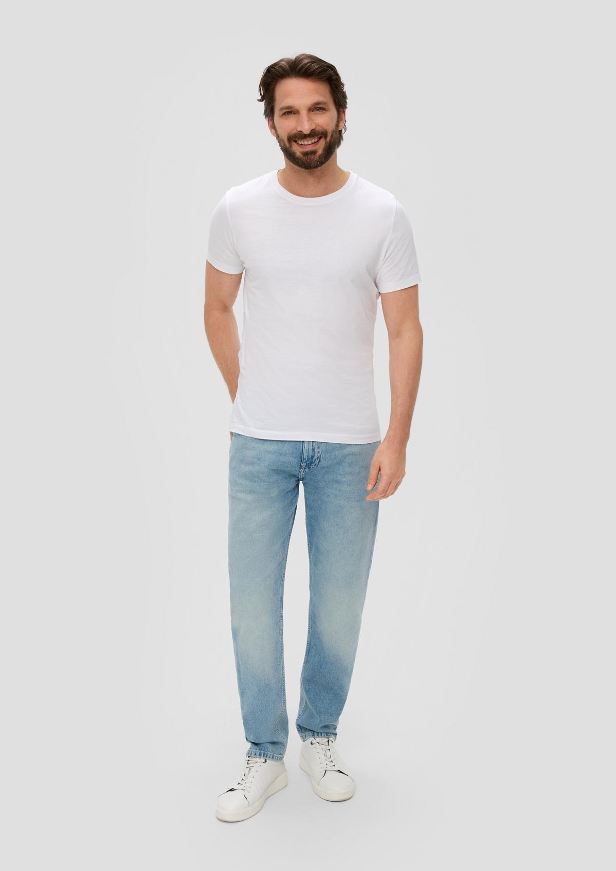 Regular: jeans van elastisch katoen