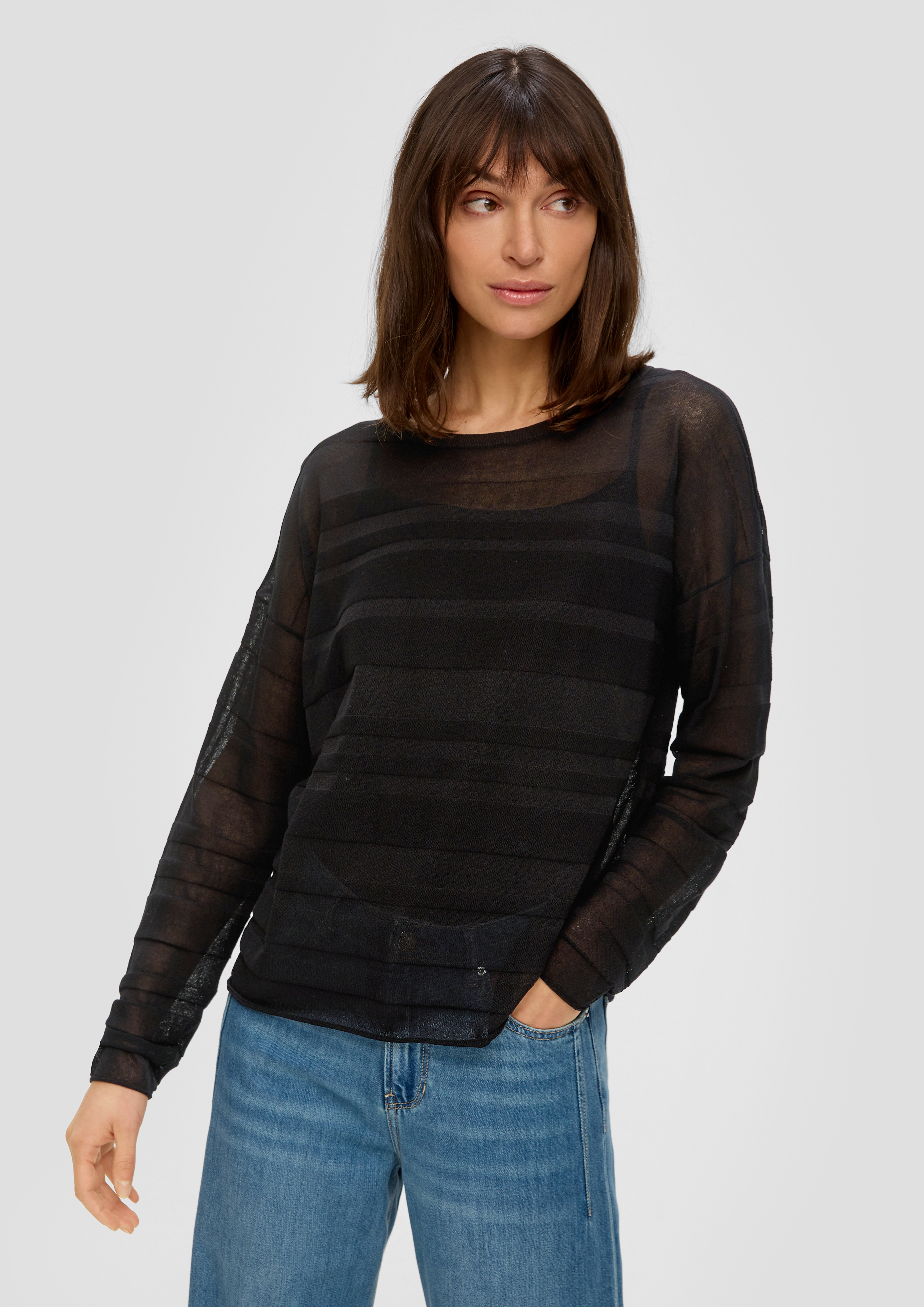 S.Oliver Pullover mit Musterstruktur