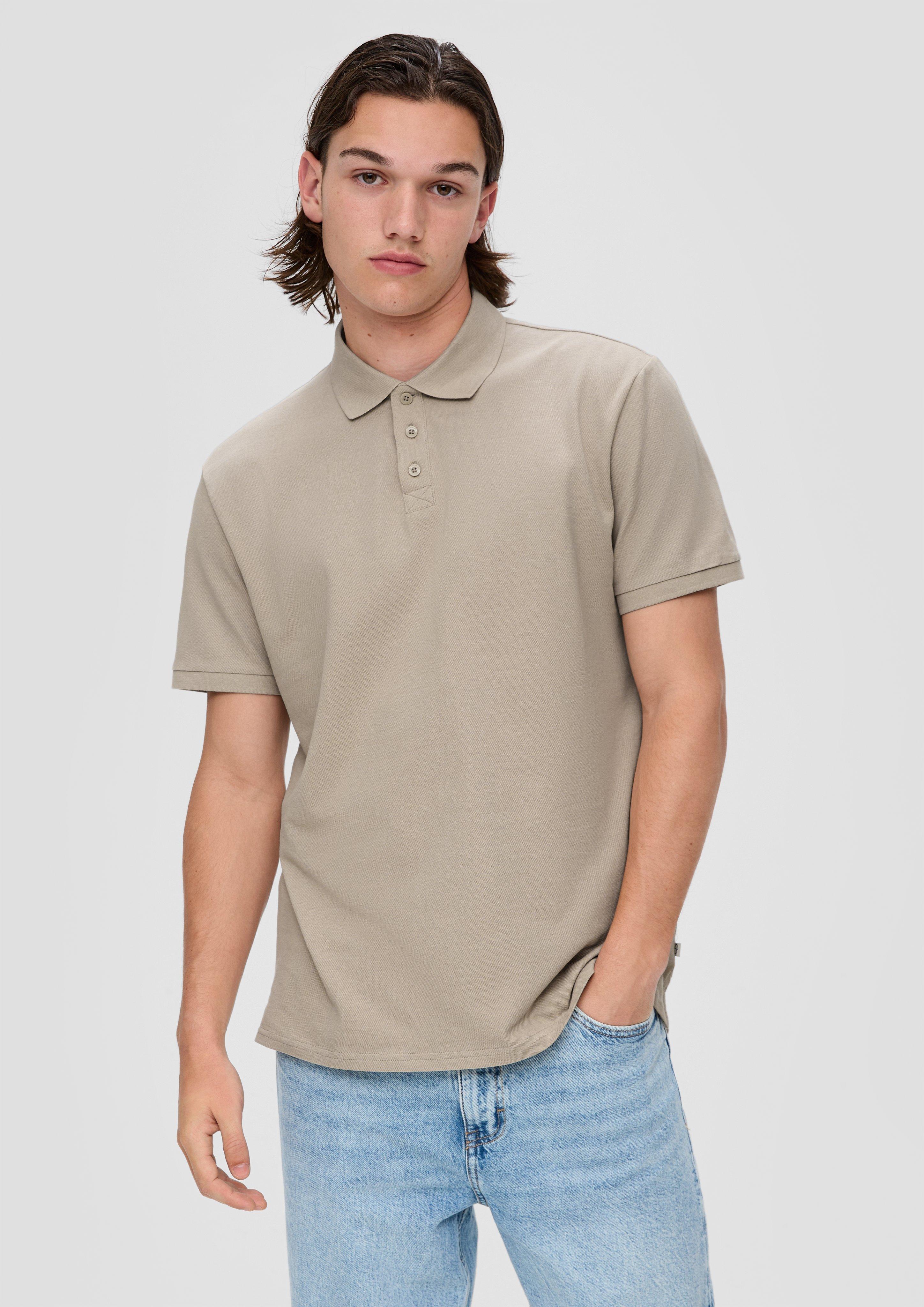 Cotton polo shirt - pale turquoise | s.Oliver 