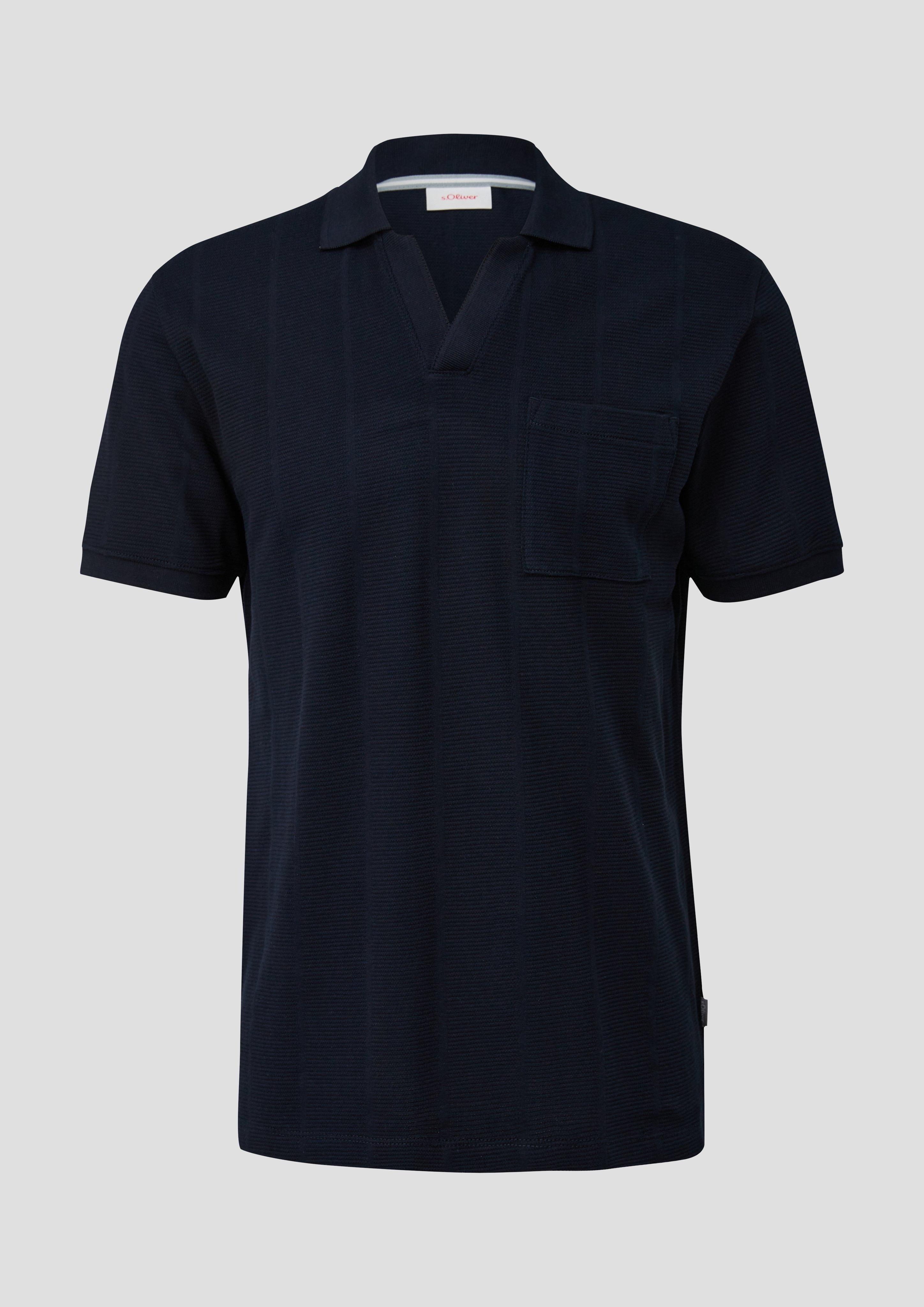 s.Oliver - Poloshirt mit Brusttasche, Herren, blau