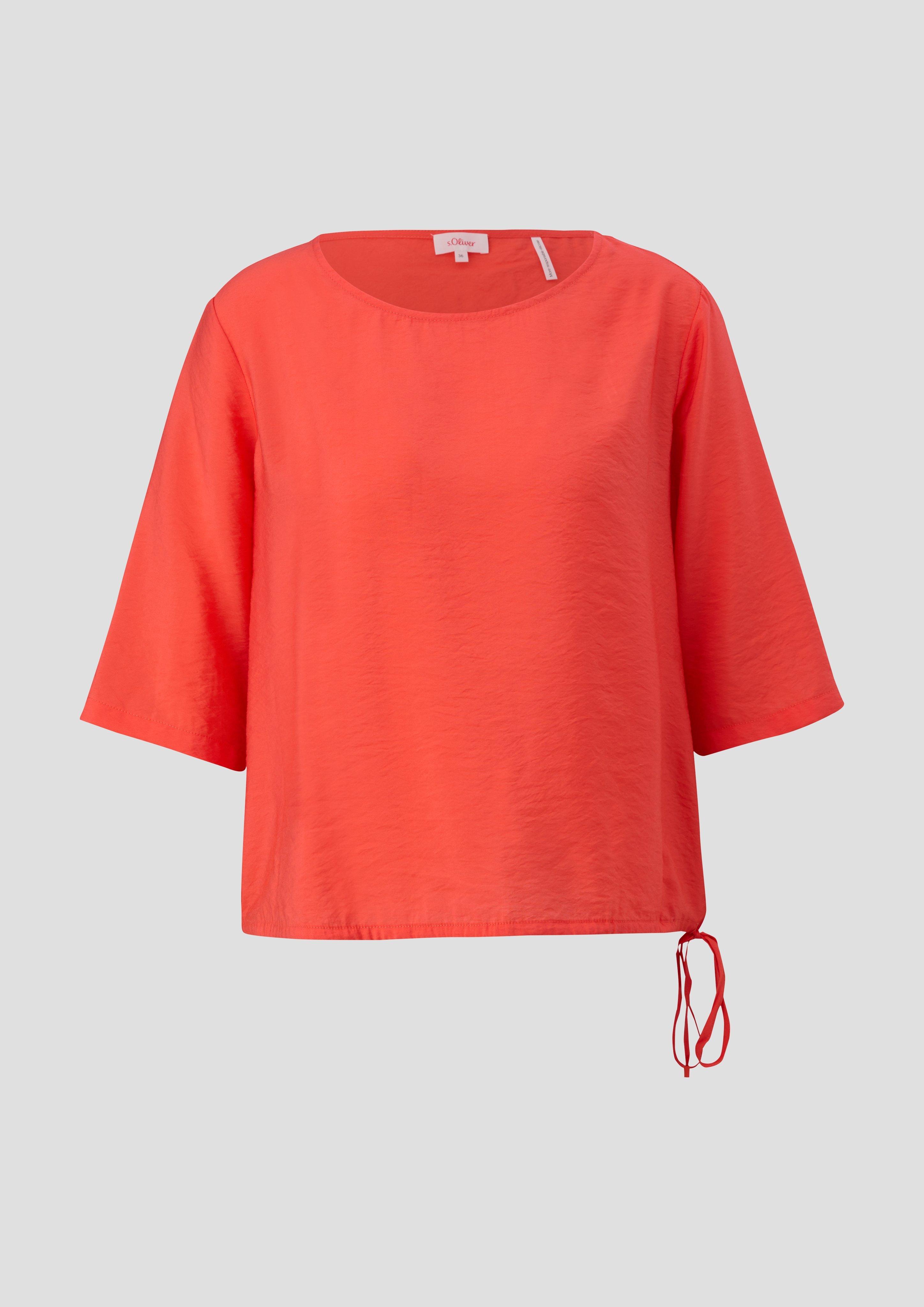 s.Oliver - Blusenshirt im O-Shape, Damen, Orange