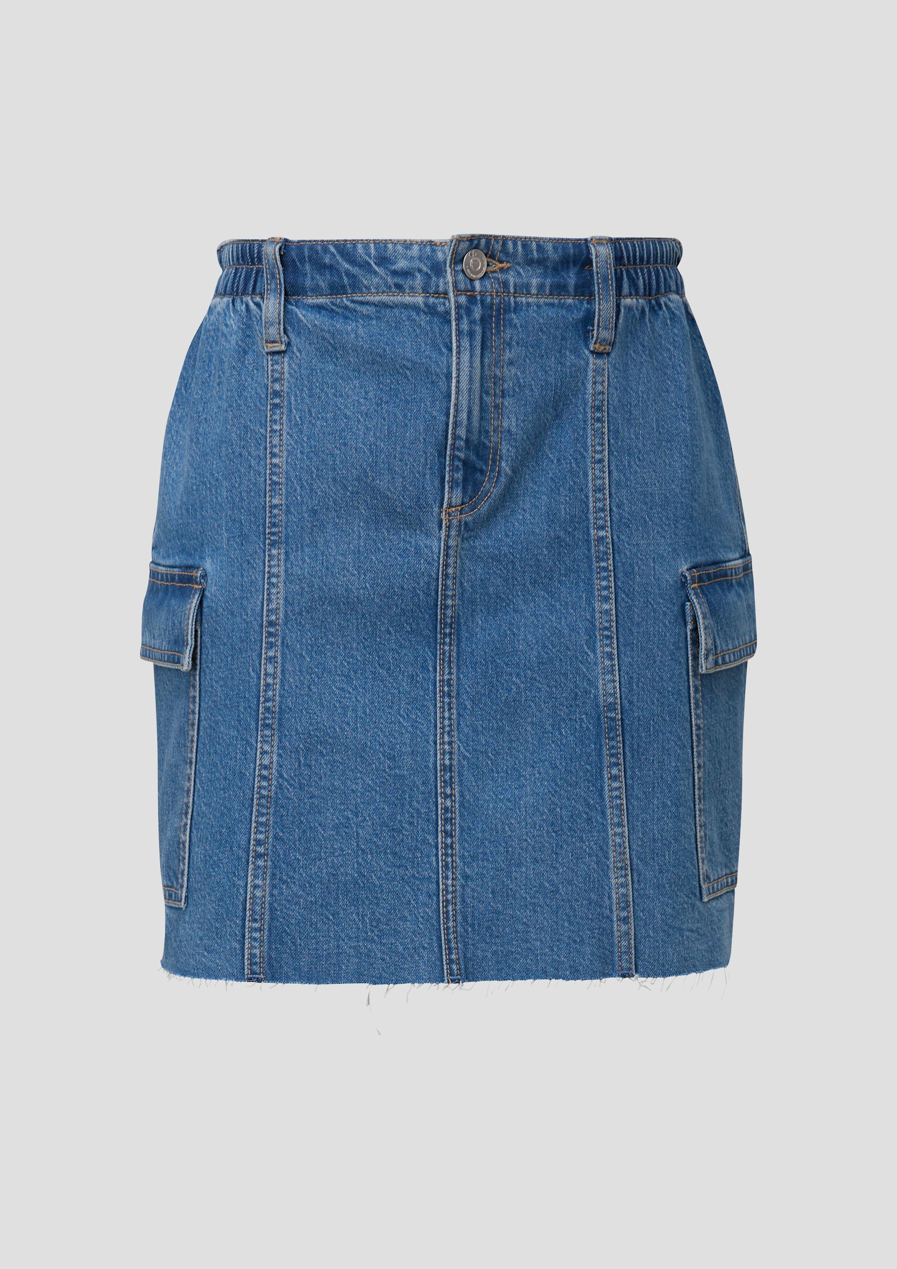 QS - Mini-Rock aus Denim, Damen, blau