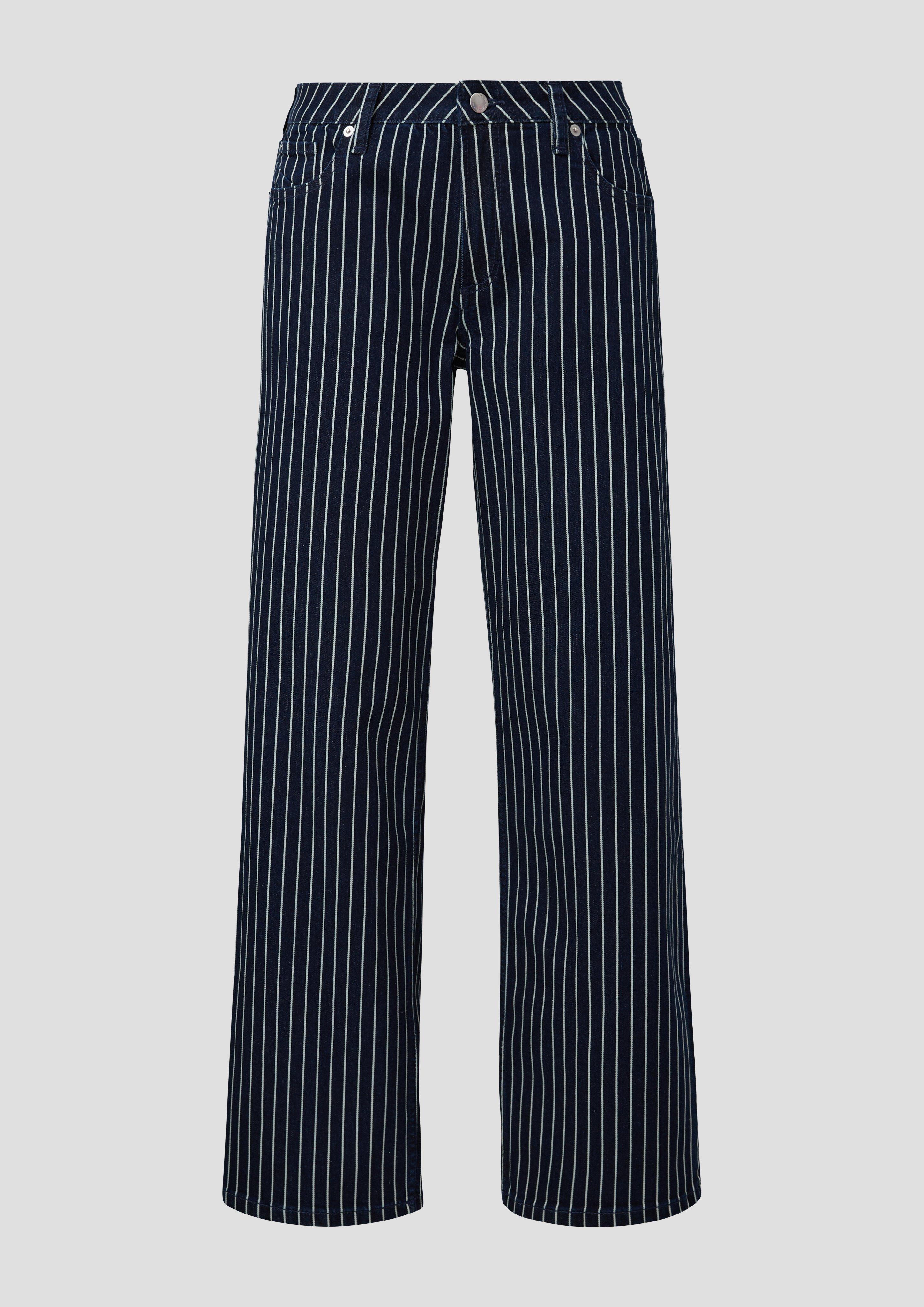 QS - Relaxed: Hose mit Wide leg, Damen, blau