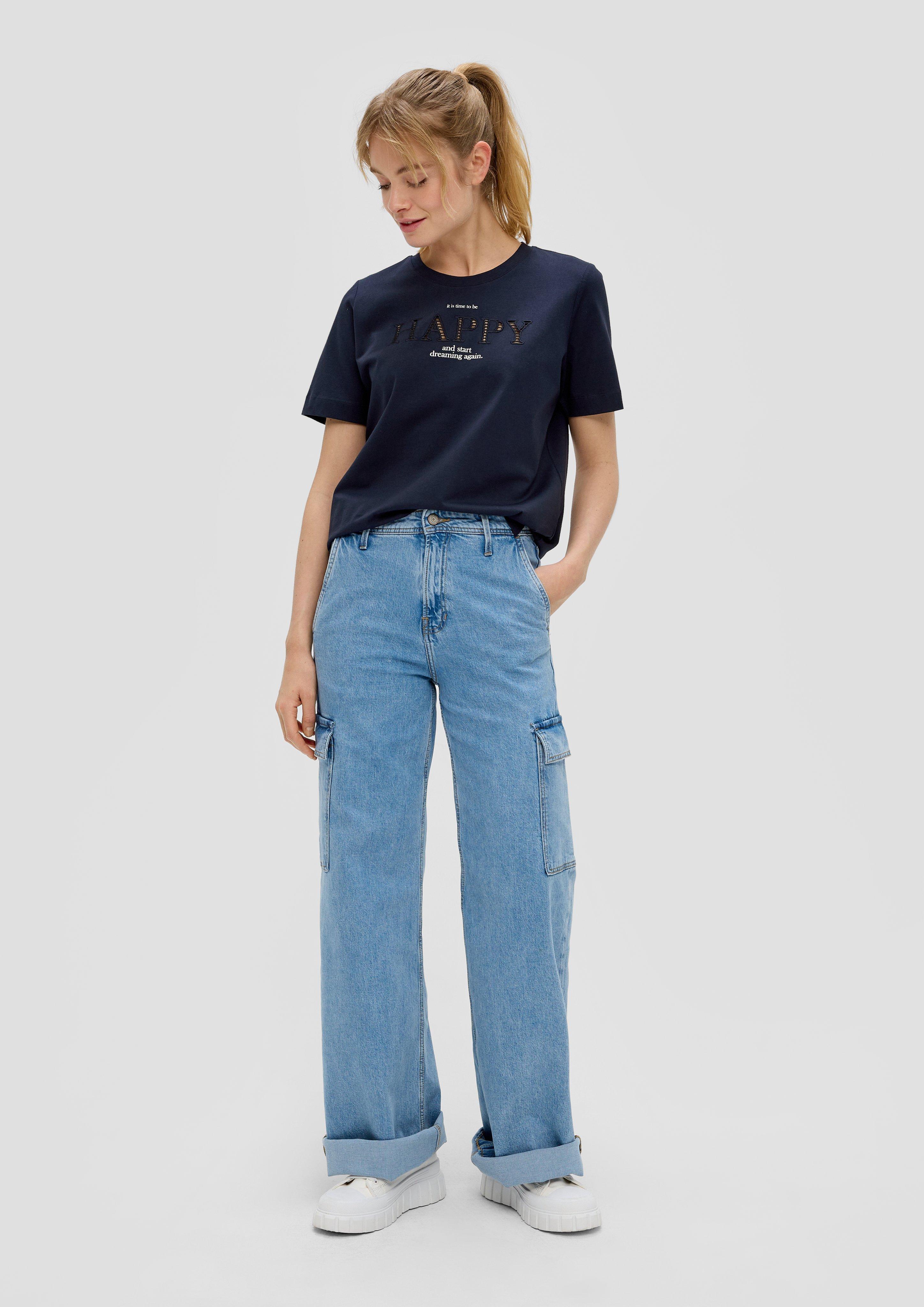 S.Oliver Jersey-Longsleeve Kinder - Baumwolle Mit Frontprint Regular Fit