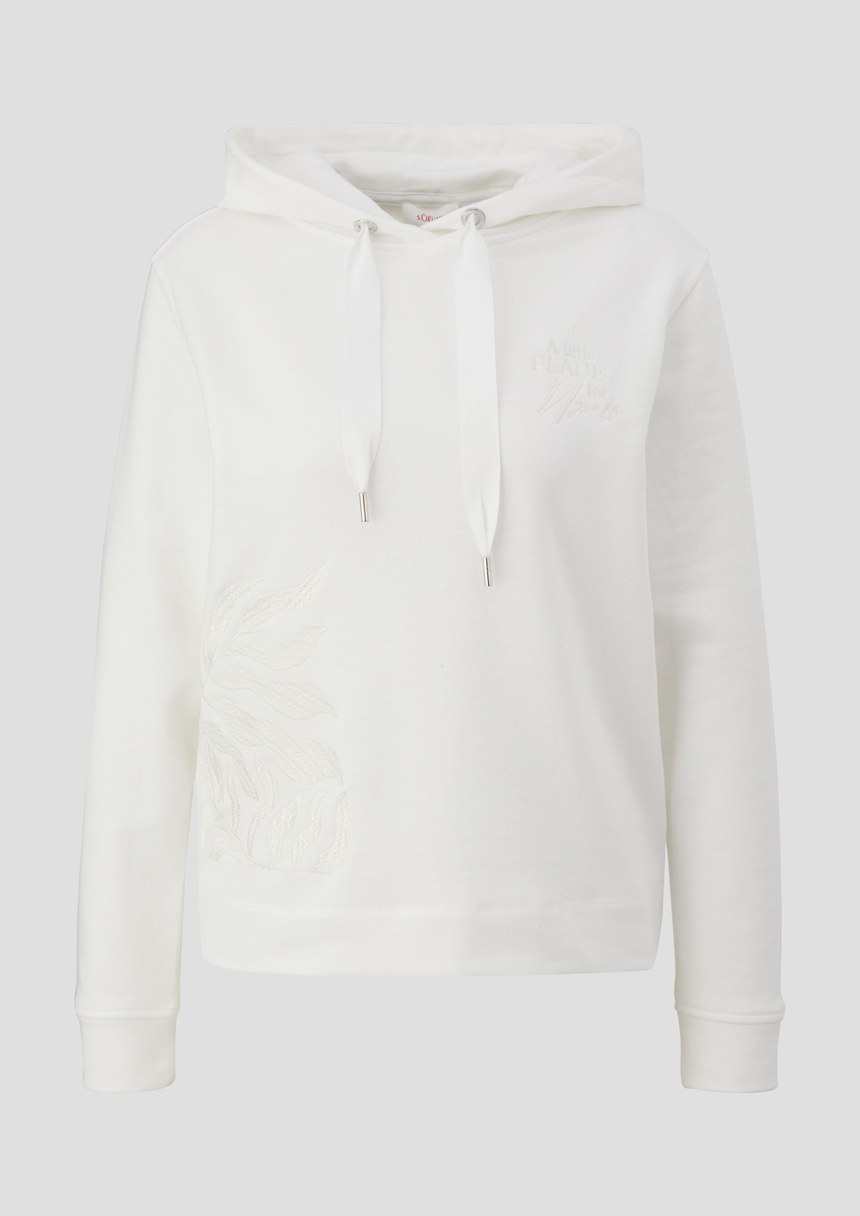 s.Oliver - Hoodie mit Artwork, Damen, creme