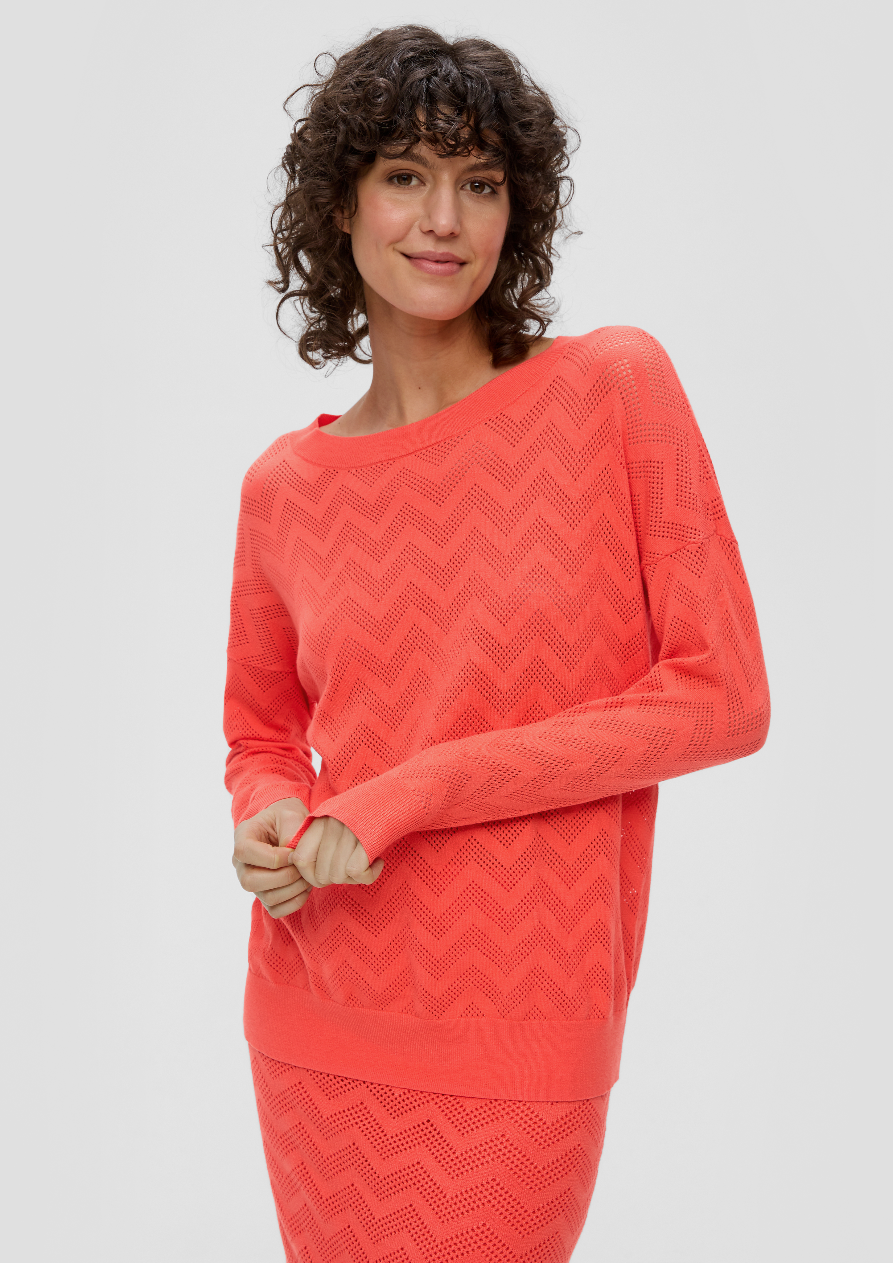 S.Oliver Pullover mit Ajourmuster