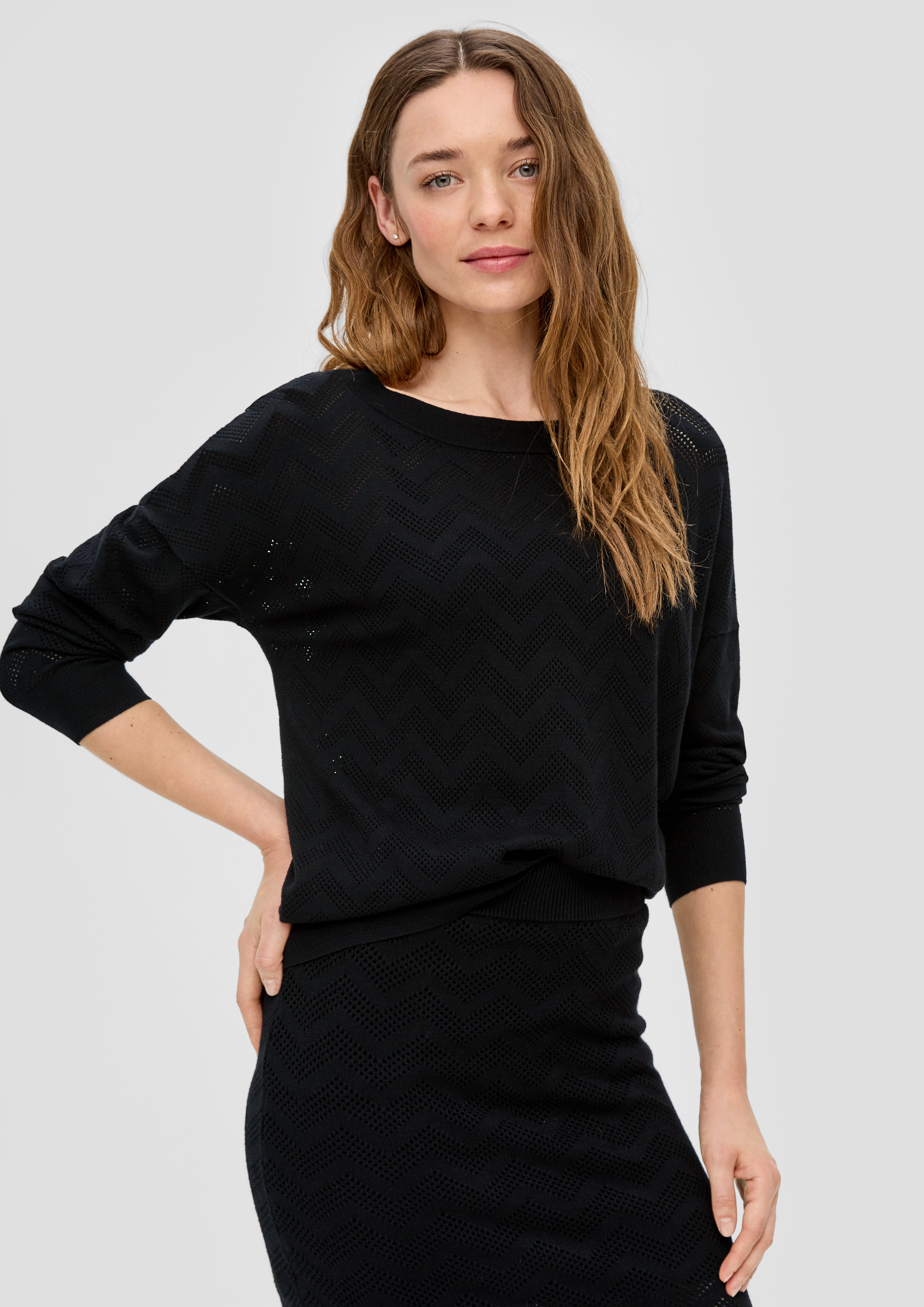 S.Oliver Pullover mit Ajourmuster