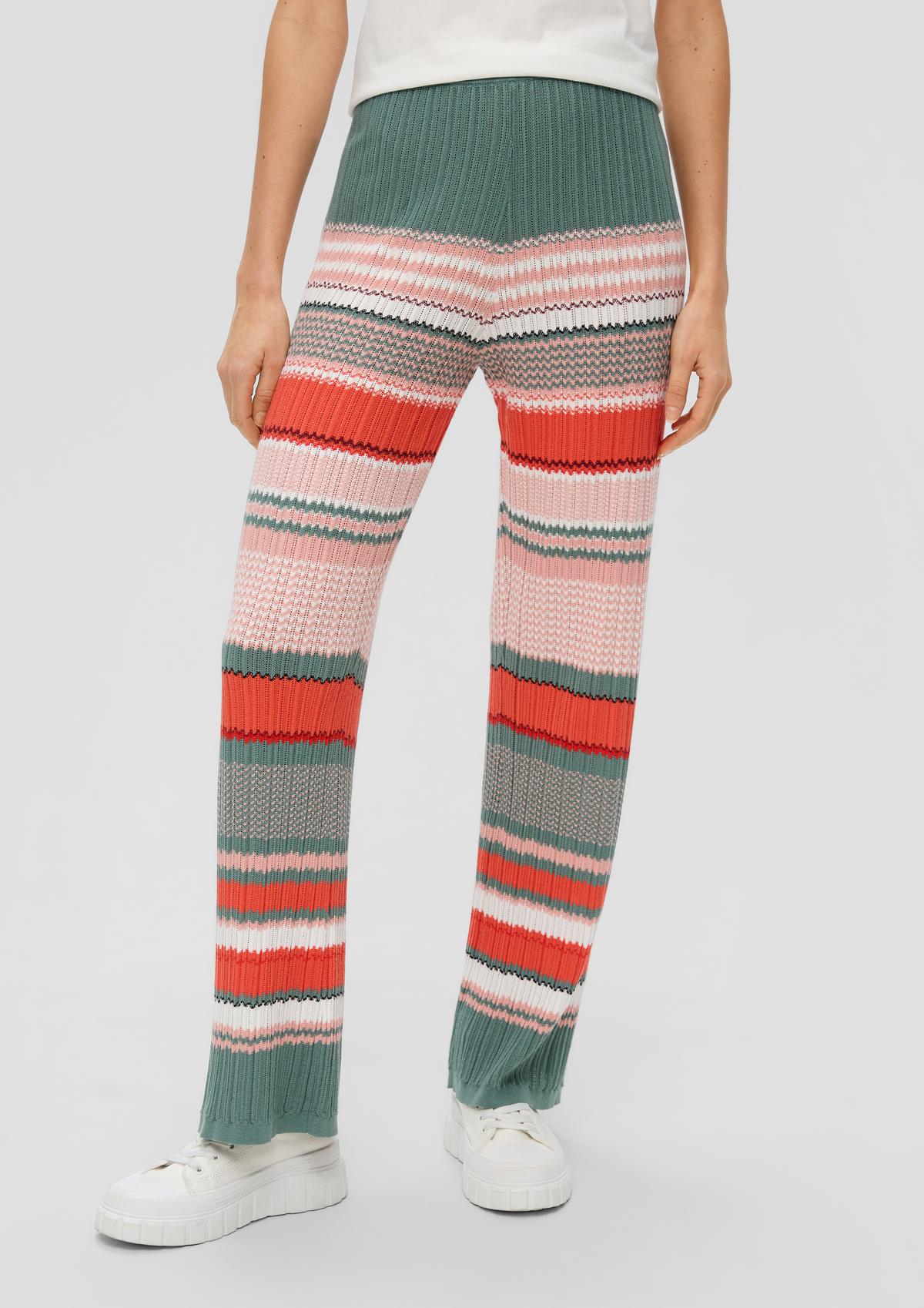 s.Oliver Regular fit: knitted trousers made of stretch viscose